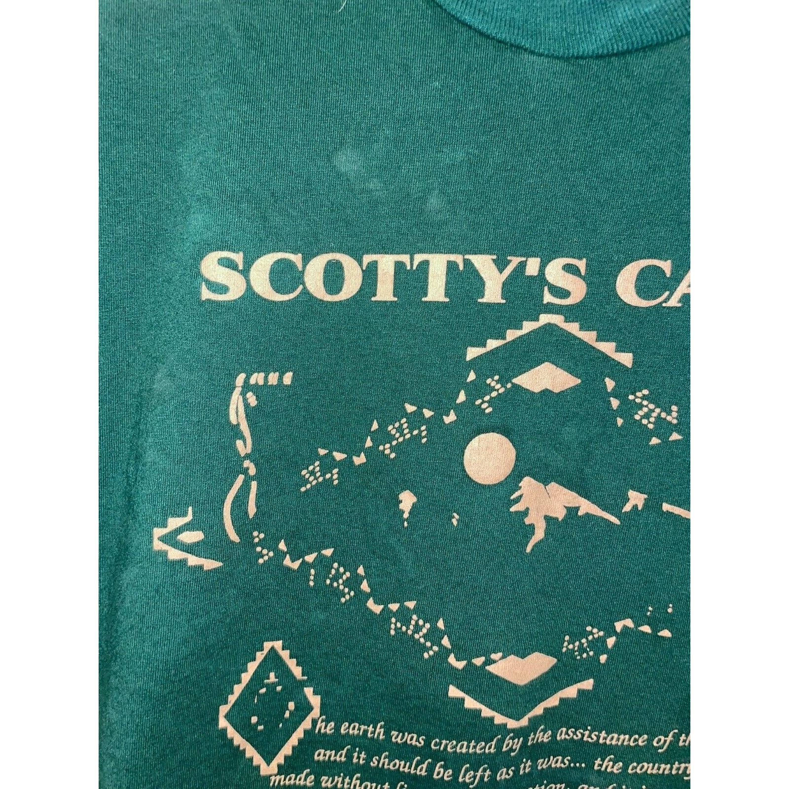 Jerzees × Vintage Vintage Test Print Shirt Scottys Castle Chief Joseph STAINED Size US L / EU 52-54 / 3 - 3 Thumbnail