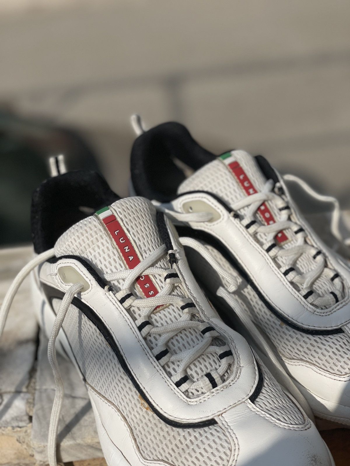 Prada RARE Prada Luna Rossa LUE 001 White leather Sneakers size 41 Size US 8 / EU 41 - 7 Thumbnail