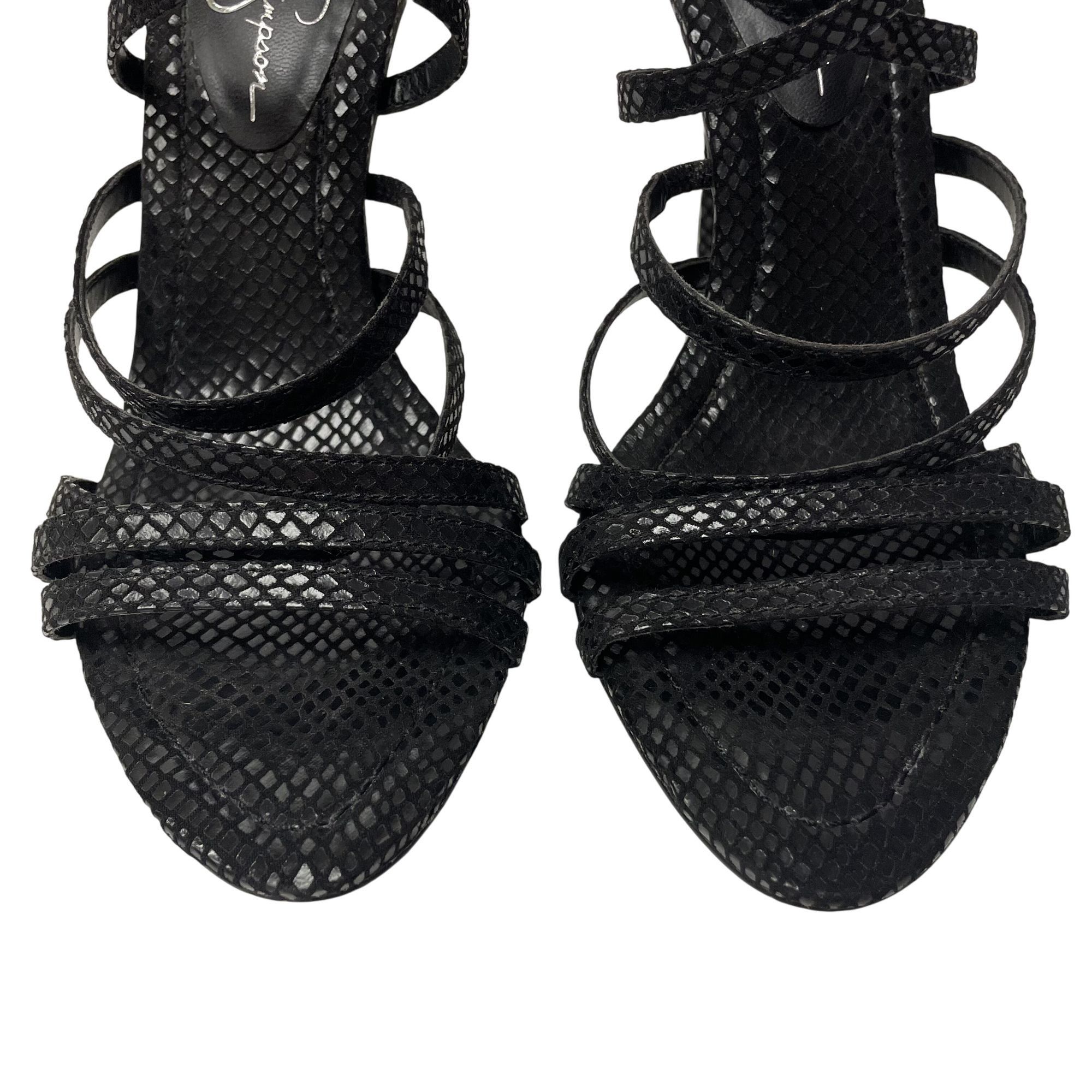 Jessica Simpson Jessica Simpson Zelta Snakeskin Print STRAPPY Open Toe Heels Size US 7 / IT 37 - 5 Thumbnail