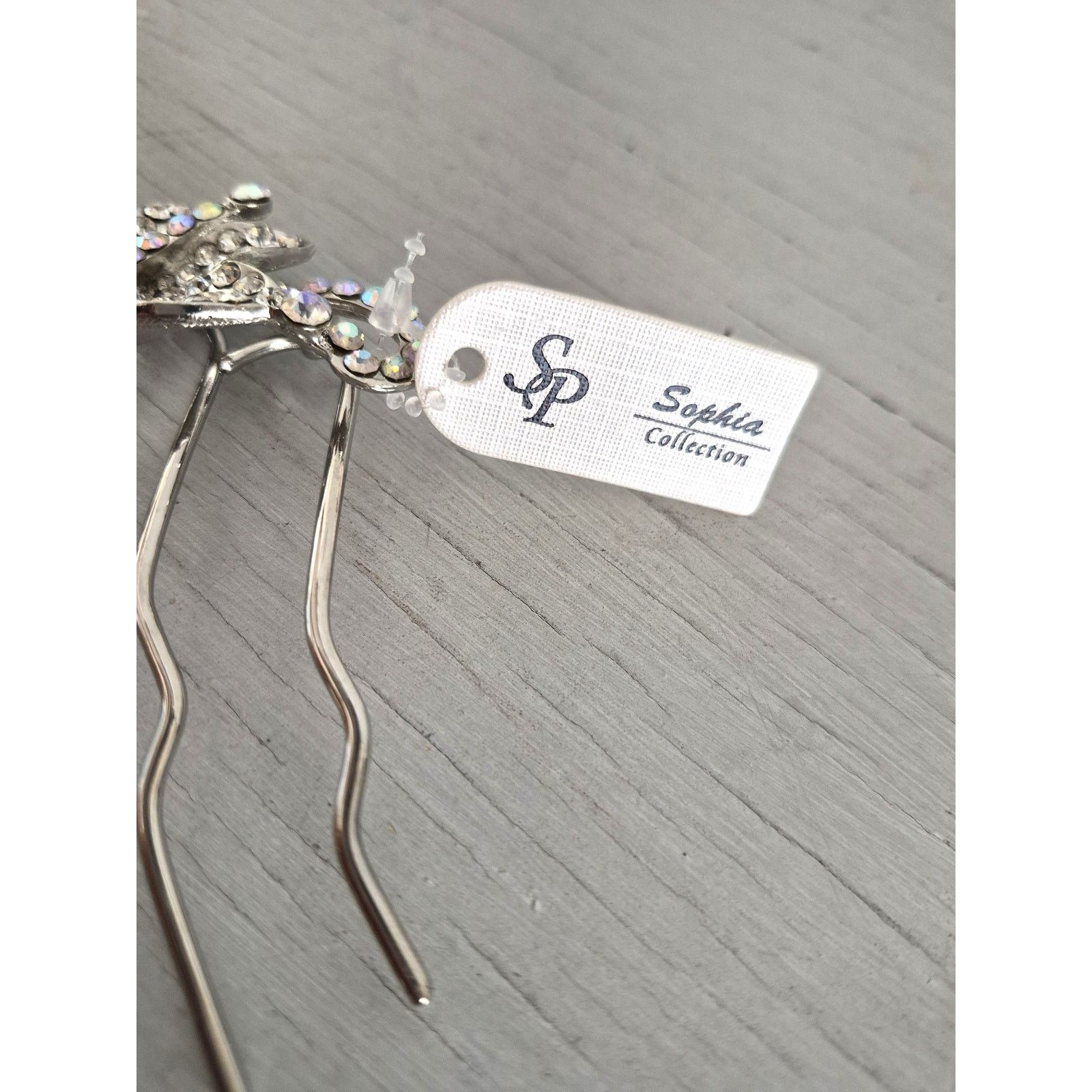 Other Silver tone Bridal Long Comb Barrette Hairpiece Size ONE SIZE - 4 Thumbnail