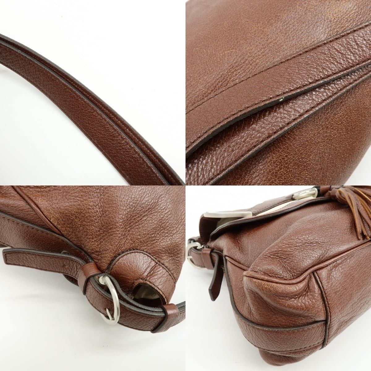 Celine Celine Tassel Leather Shoulder Bag Brown Size ONE SIZE - 4 Thumbnail