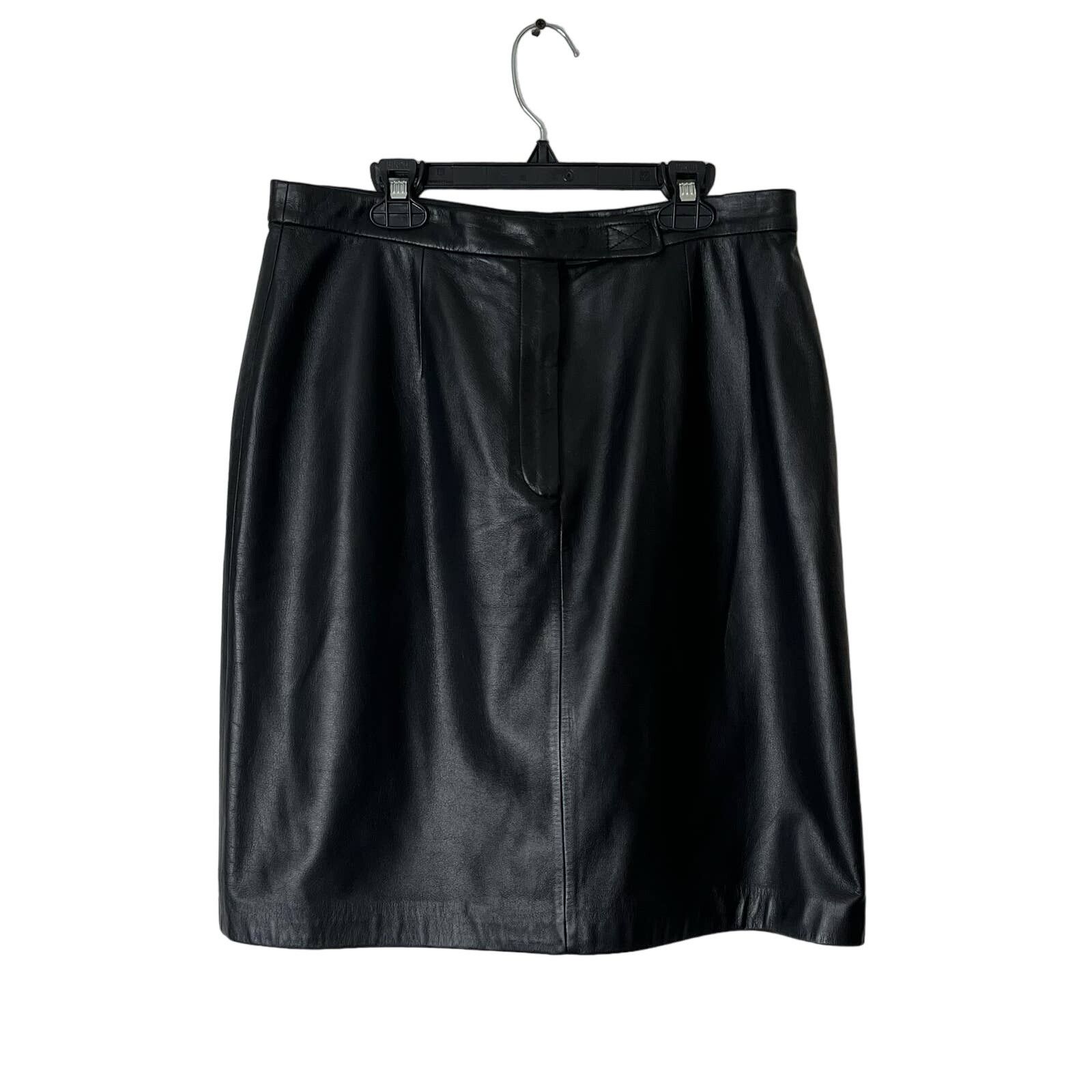Other Apostrophe Black Leather Skirt Size 12 Size 30" / US 8 / IT 44 - 8 Thumbnail