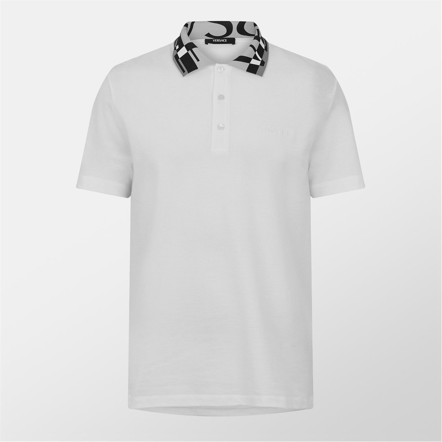 Versace o1g2r1mq0526 Short-Sleeve Polo Shirt in White Size US XL / EU 56 / 4 - 1 Thumbnail