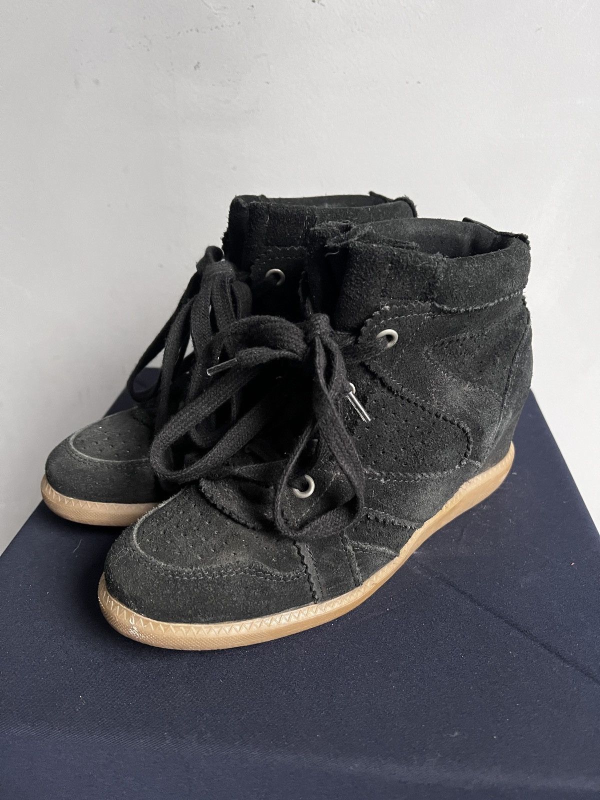 If Six Was Nine Isabel Marant style Baskets black suede femme shoes man 40 Size US 10 / IT 40 - 4 Thumbnail