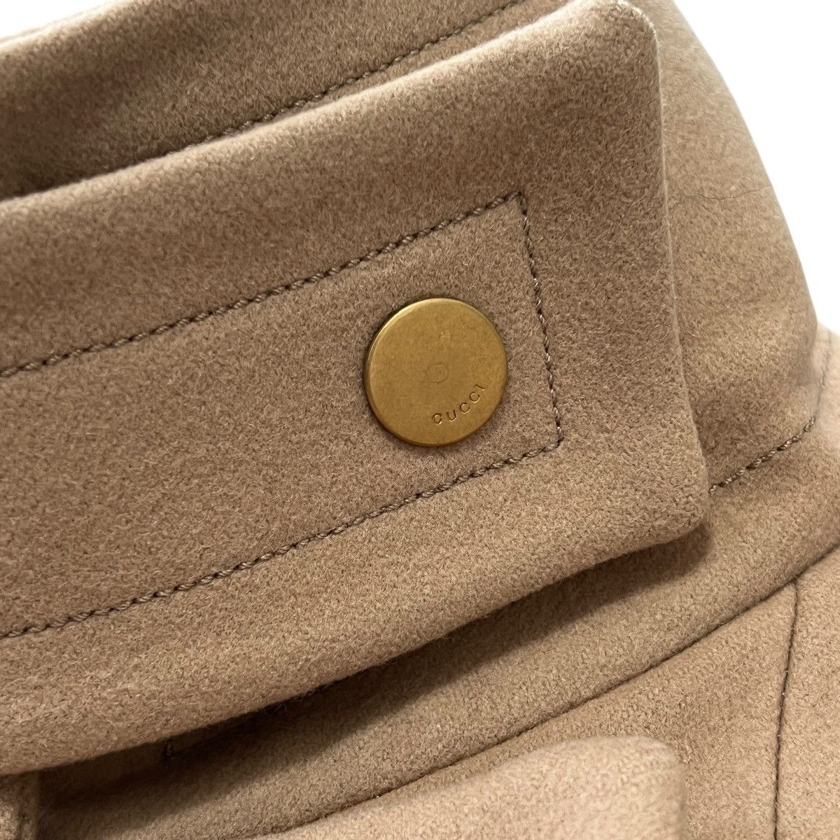 Gucci GUCCI × TOM FORD 03AW Belt Stand Collar Hidden Placket Coat Size XS / US 0-2 / IT 36-38 - 4 Thumbnail