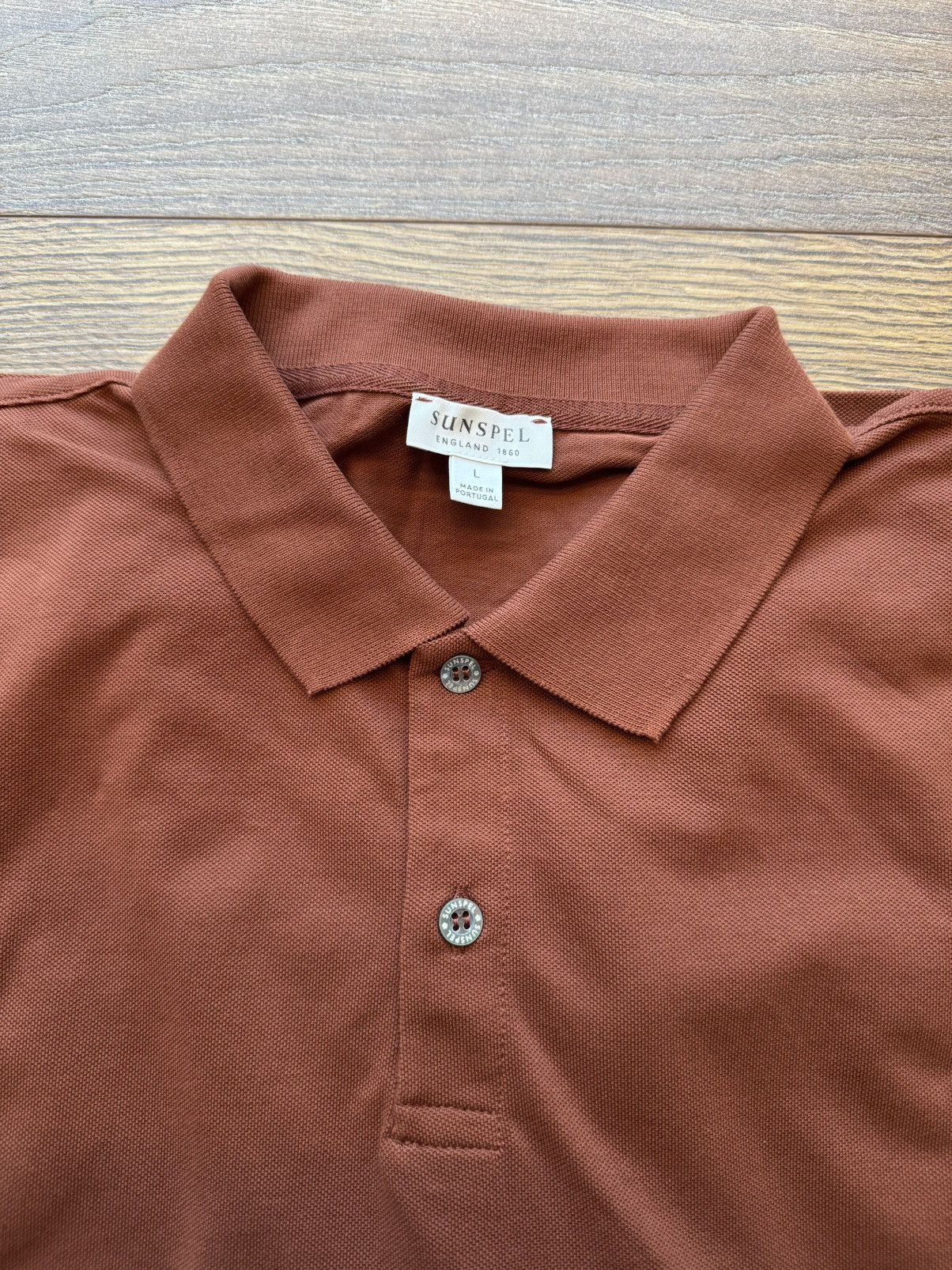 Sunspel Sunspel Red Piquet Polo - Size L Size US L / EU 52-54 / 3 - 2 Thumbnail