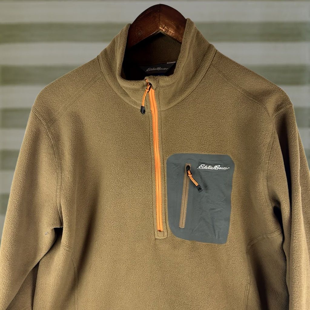 Eddie Bauer Eddie Bauer First Ascent Fleece Jacket Mens Medium 1/4 Zip Pullover Polartec Brown X-Large Size US M / EU 48-50 / 2 - 1 Thumbnail