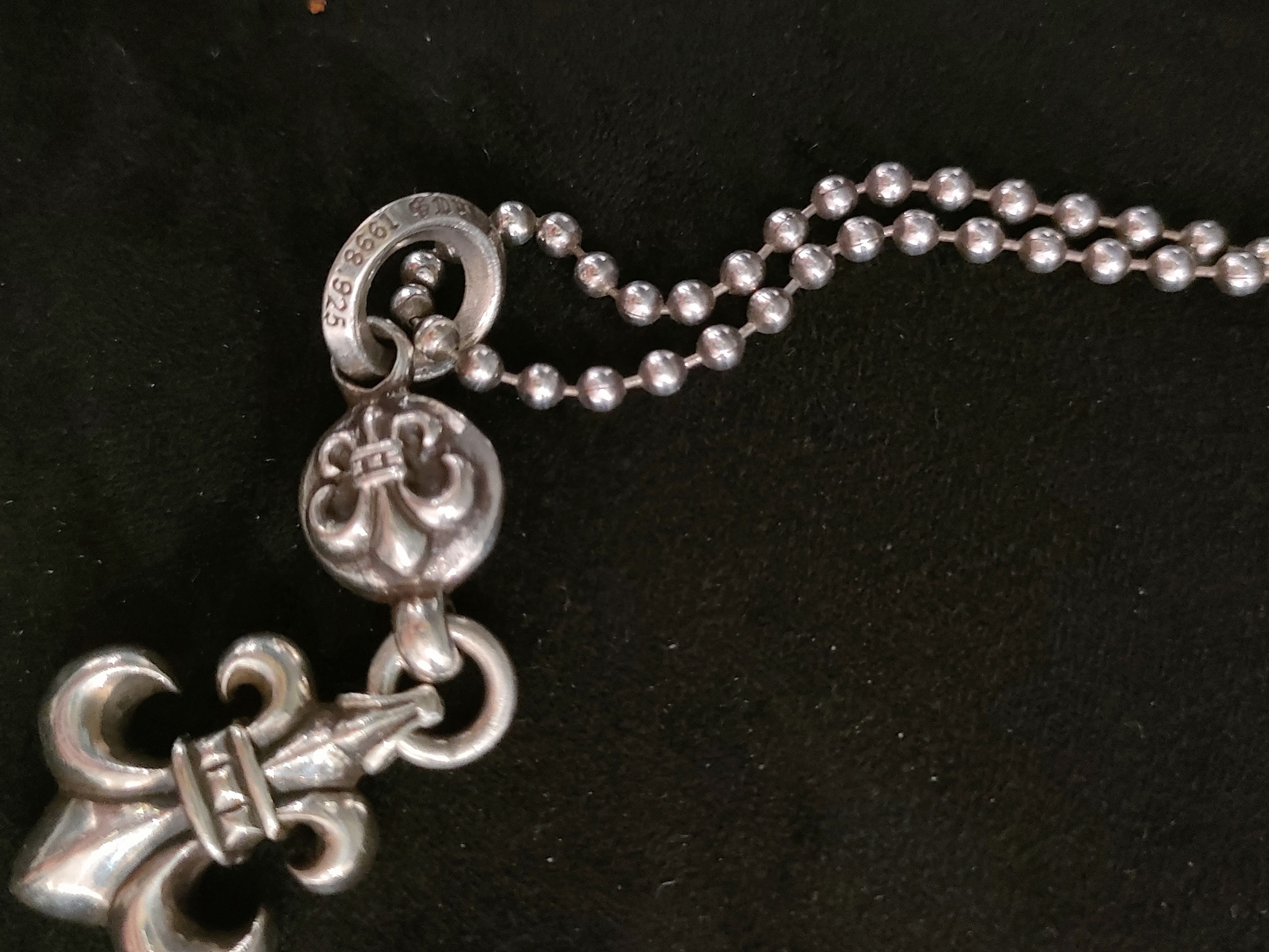 Chrome Hearts Chrome Hearts Silver 1 Ball BS Fleur Ball Chain Necklace Size ONE SIZE - 5 Thumbnail