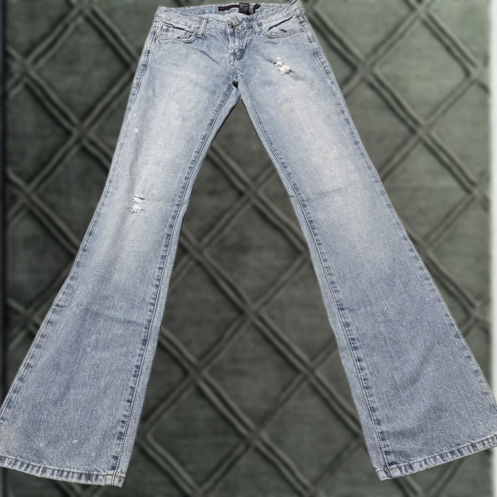 Buffalo David Bitton Buffalo Bootcut Jeans Women's Blue Denim Distressed Slit Ankle 26 Jeans Size 26" / US 2 / IT 38 - 1 Thumbnail