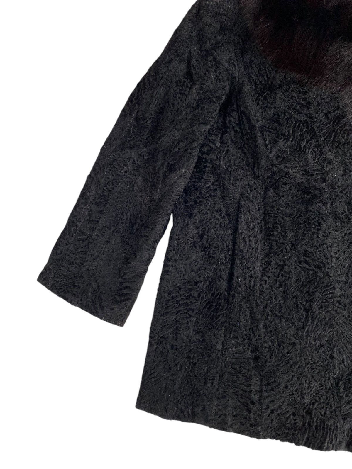 Vintage Vtg Fur Jacket Black Size M / US 6-8 / IT 42-44 - 5 Thumbnail