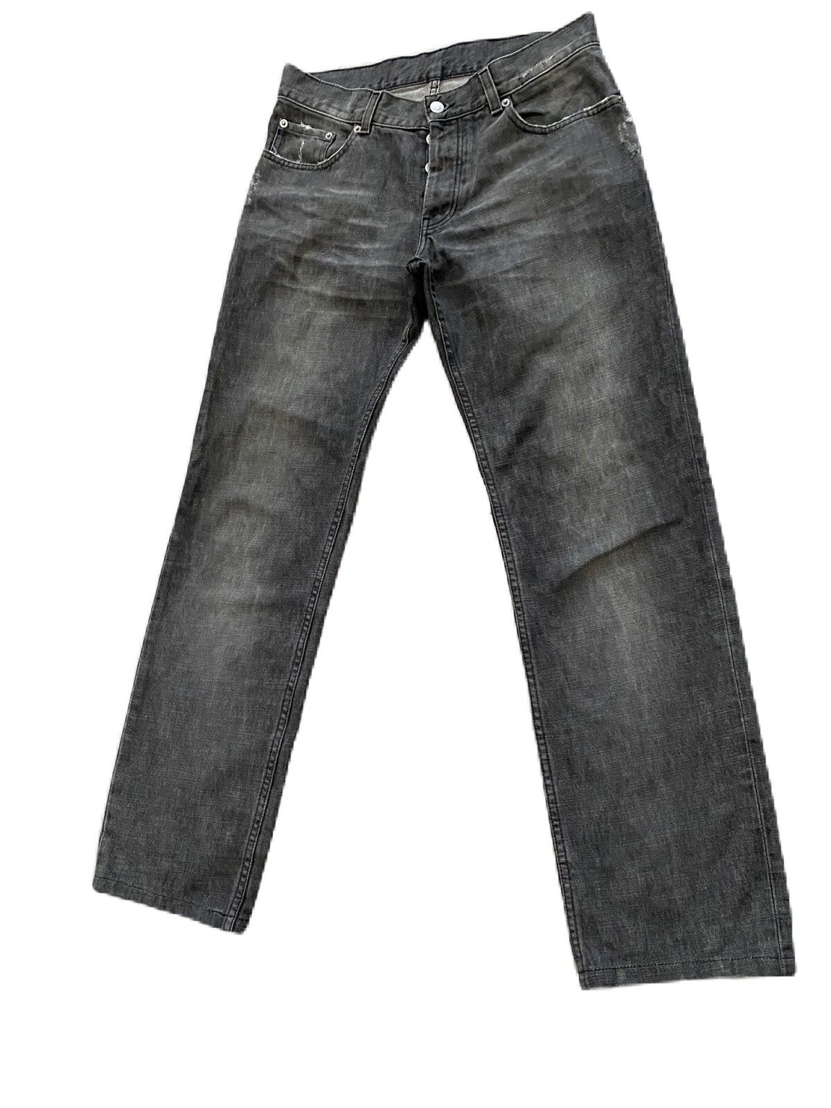 Helmut Lang last drop & binding HELMUT LANG FADED BLACK DENIM LOW WAIST Size US 32 / EU 48 - 3 Thumbnail
