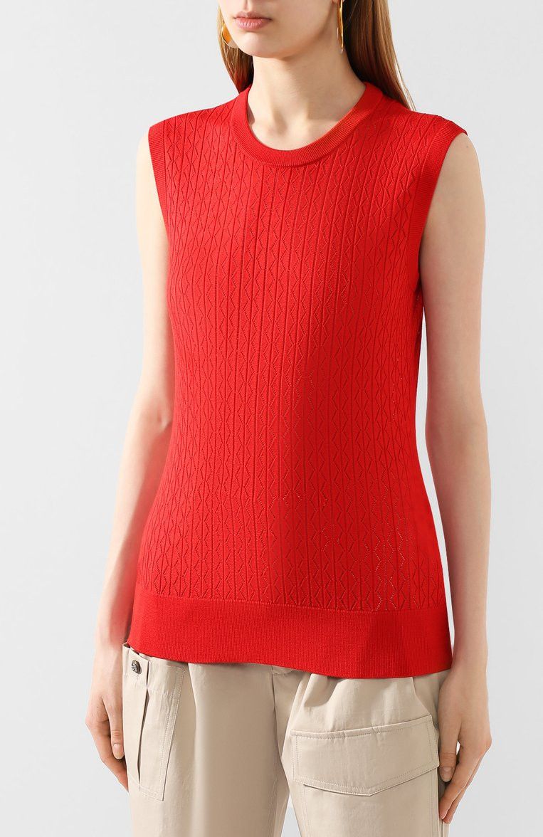Dolce & Gabbana o1y0925 Sleeveless Sweater in Red Size XS / US 0-2 / IT 36-38 - 2 Thumbnail