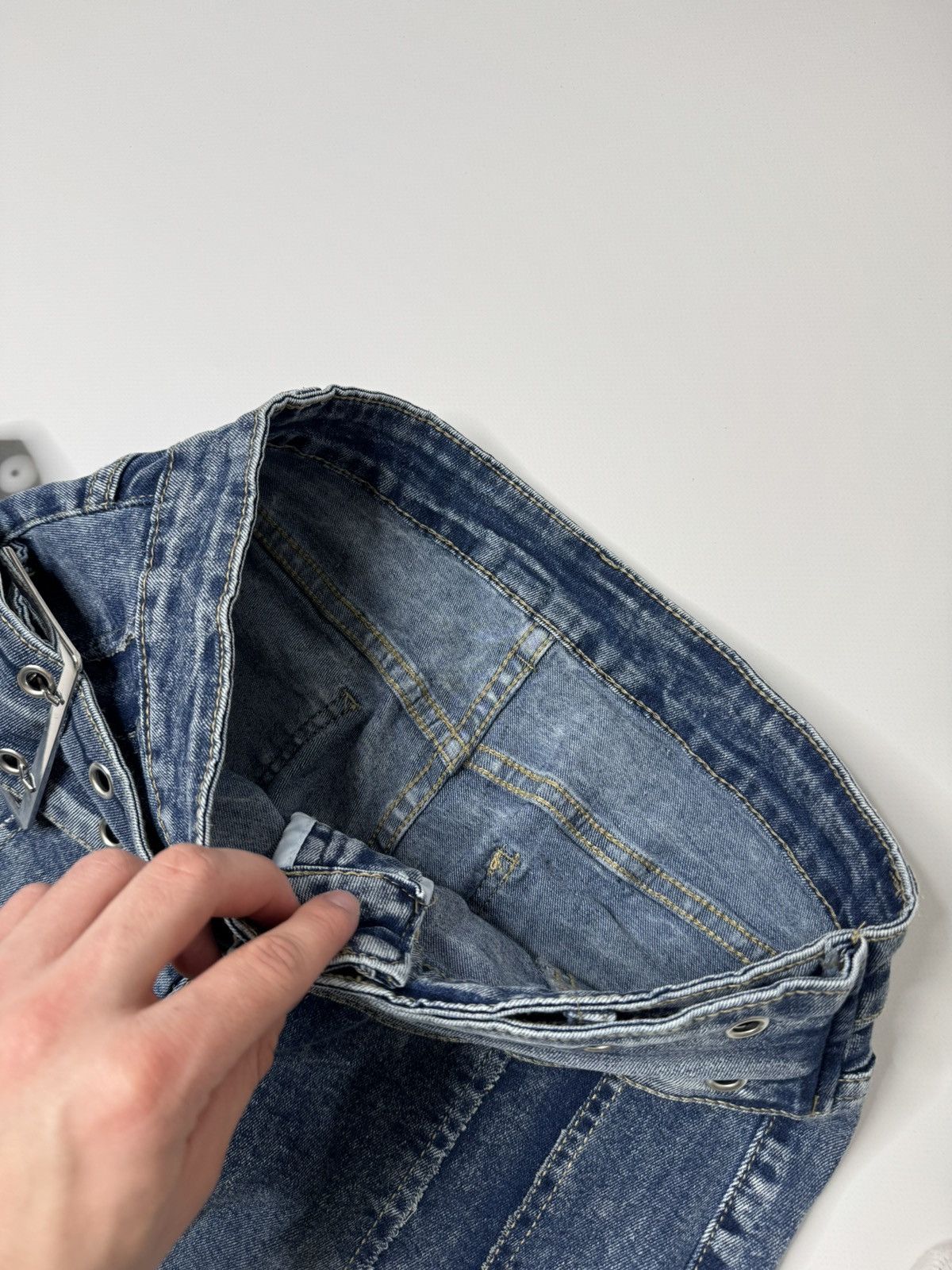 Vintage Vintage avant garde flared bootcut jeans belt if6was9 lgb Size 28" / US 6 / IT 42 - 4 Thumbnail