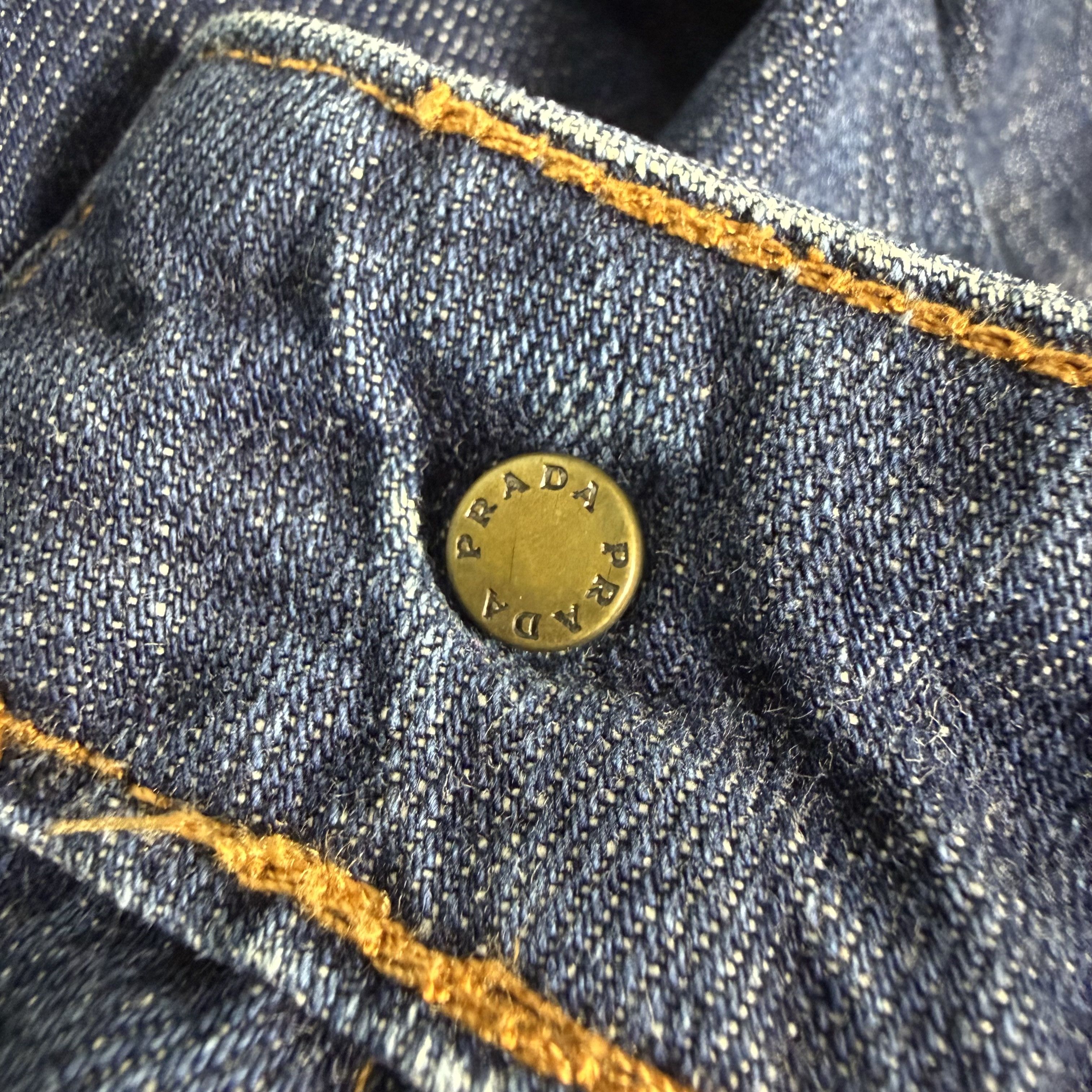 Prada 🔥RARE🔥Vintage Prada Easy Fit Washed Indigo Denim Jeans Size US 33 - 12 Thumbnail