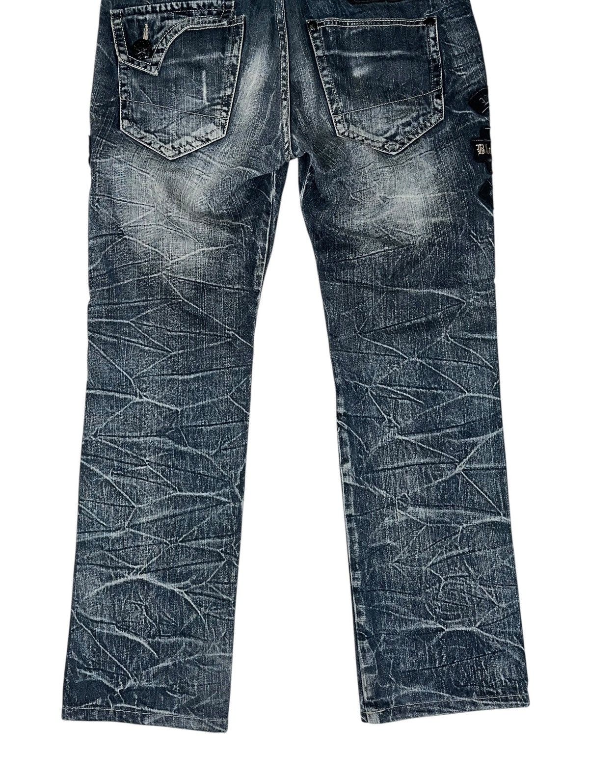 Japanese Brand Japan Brand Blow By Blue Stone Wash Patches Denim Jeans Size US 33 - 10 Thumbnail