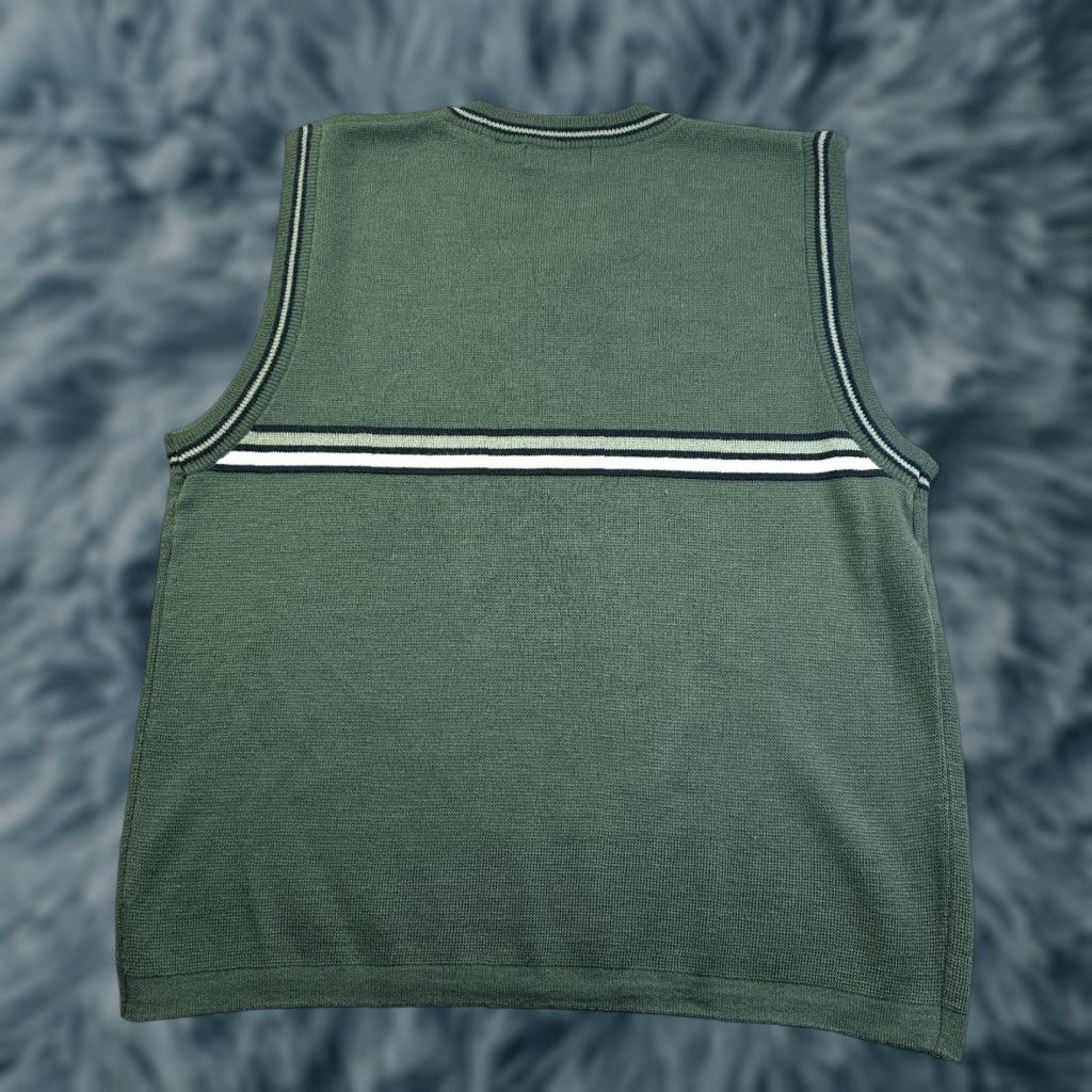 Vintage VINTAGE Xtreme Gear Sweater Vest Mens Large Green 80s 90s Tennis Golf Y2K - Vest, Sleeveless, V-Neck, All Seasons, Green, Regular Fit Mens Size US L / EU 52-54 / 3 - 1 Thumbnail