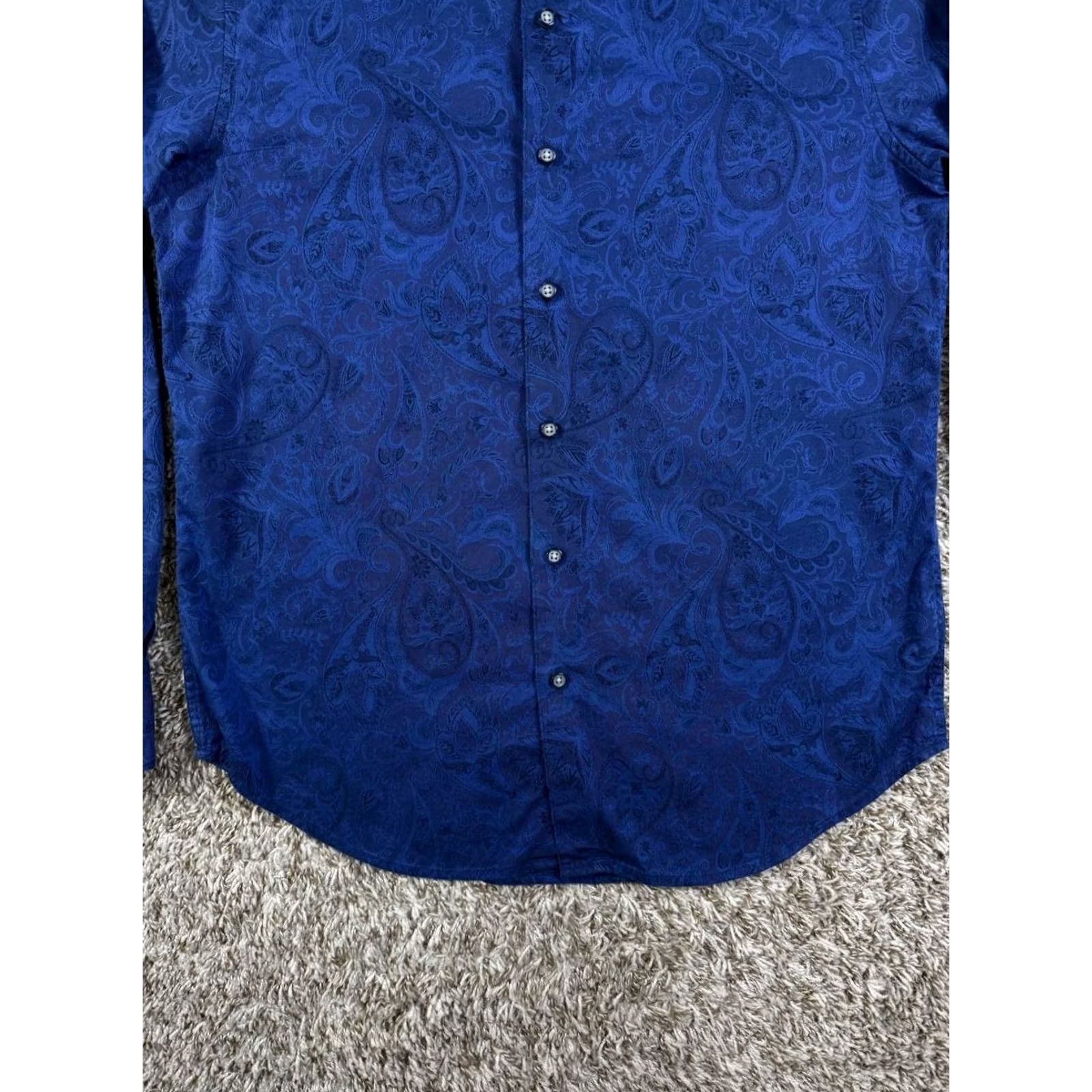 Robert Graham Robert Graham Long Sleeve Shirt Men Small Button-Up Royal Blue Size US S / EU 44-46 / 1 - 3 Thumbnail