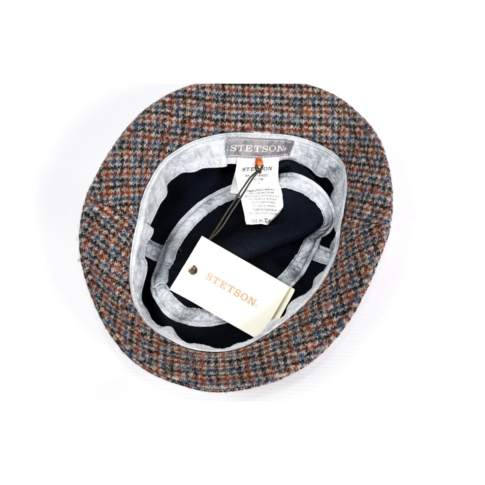 Stetson Stetson Florida Bucket Hat Shirt Adult L Brown Wool Herringbone Casual Men Mens Size ONE SIZE - 4 Thumbnail