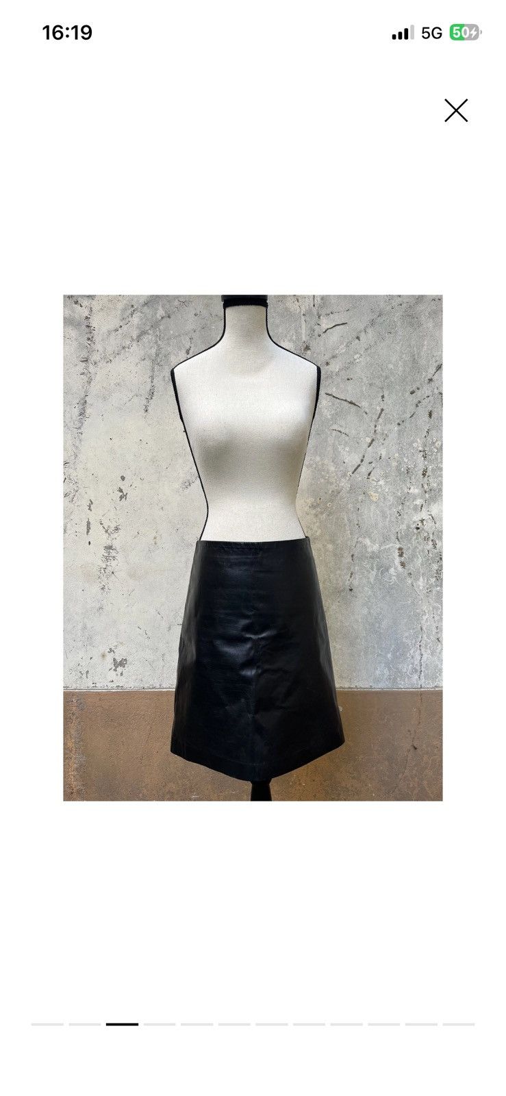 Ann Demeulemeester Leather midi skirt Size 26" / US 2 / IT 38 - 1 Thumbnail
