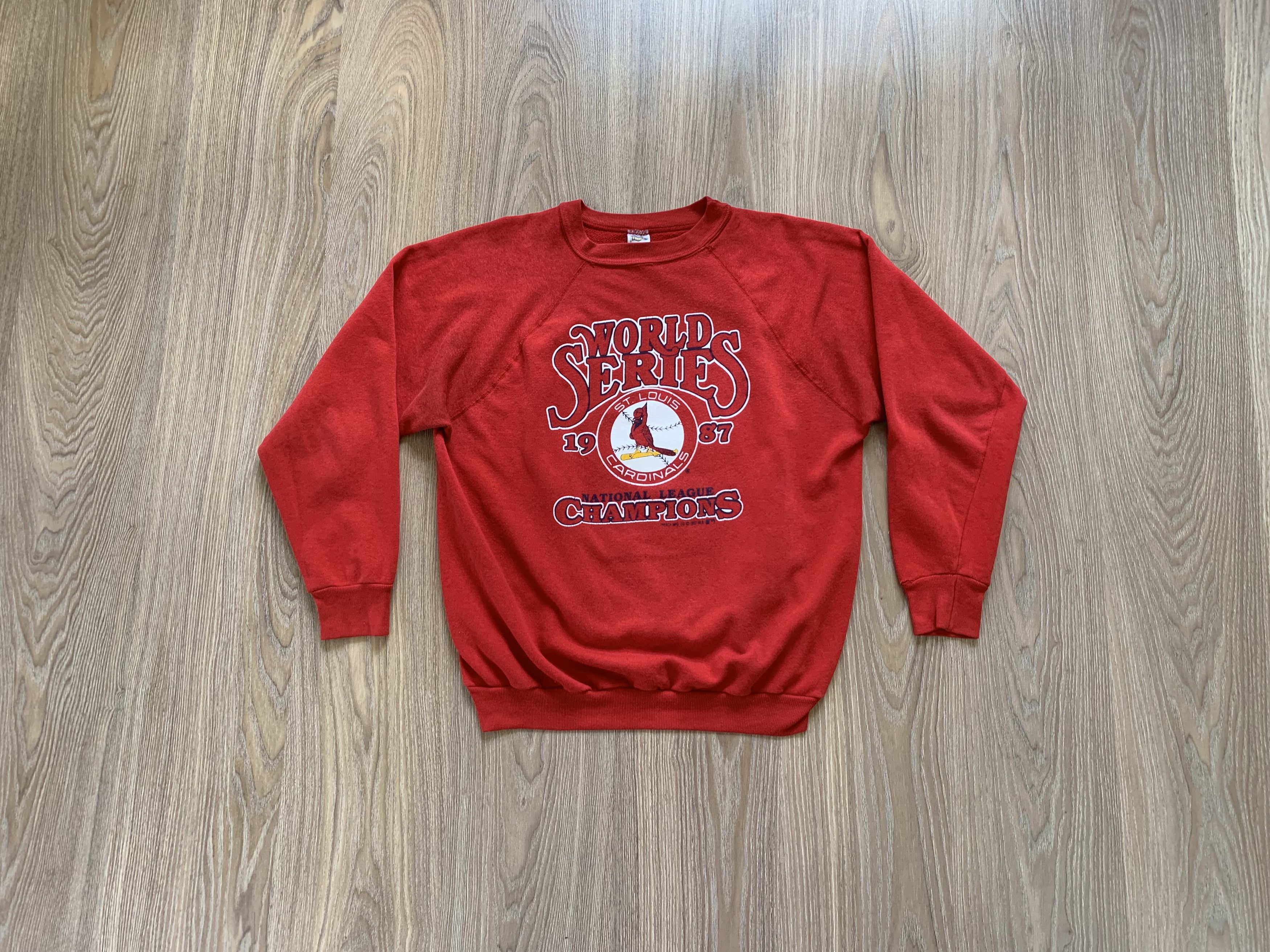 MLB × Vintage Rare St. Louis Cardinals World Series 1987 Sweatshirt Size US XL / EU 56 / 4 - 1 Thumbnail