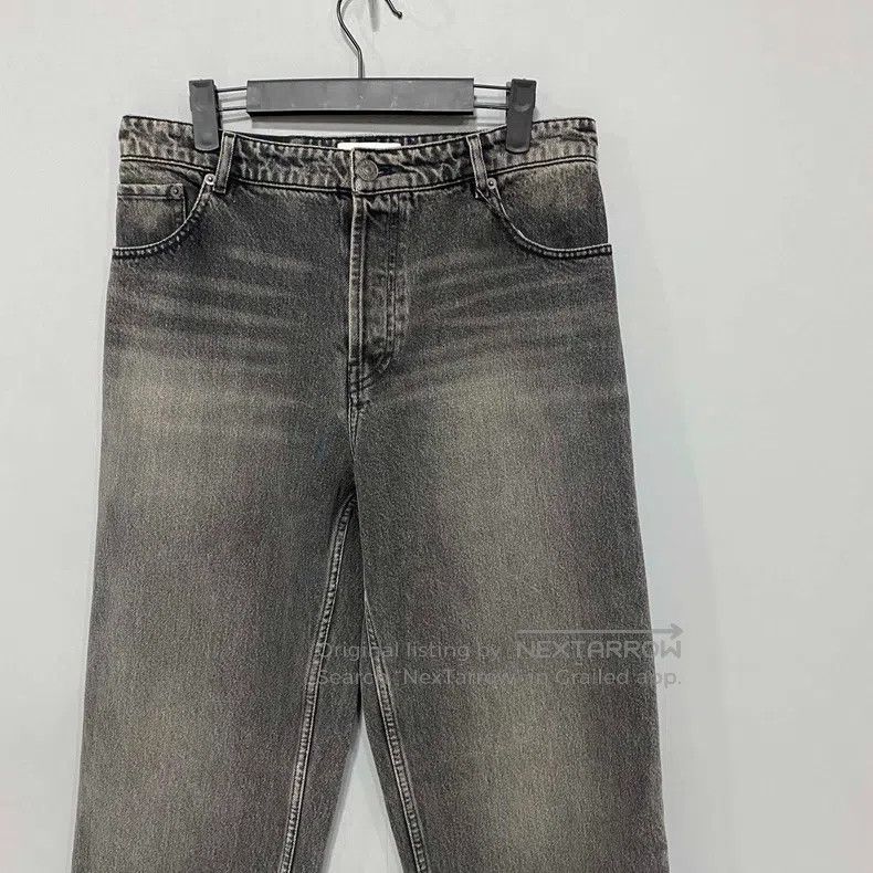 Balenciaga Balenciaga Grey Distressed Logo Jeans Size US 27 - 2 Thumbnail