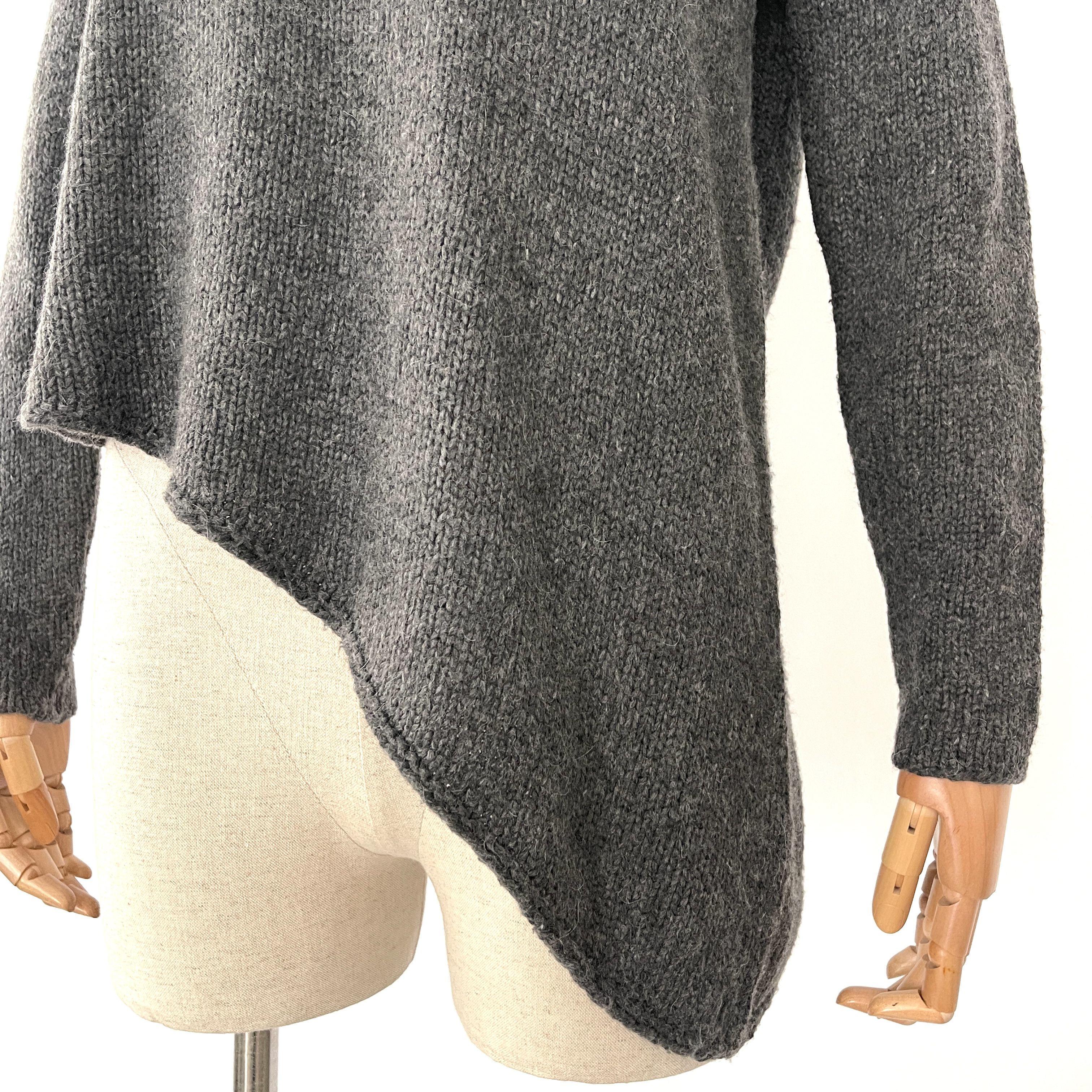 Helmut Lang HELMUT LANG Gray asymmetric Sweater size Petit Size S / US 4 / IT 40 - 3 Thumbnail