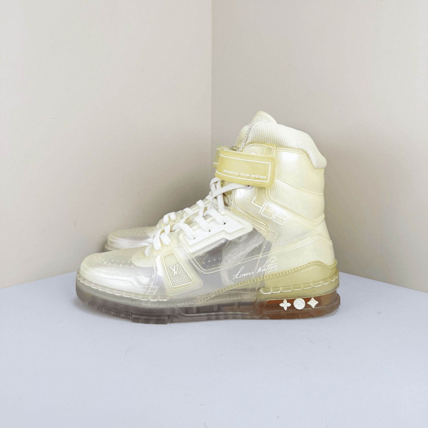 Louis Vuitton Louis Vuitton Transparent High-Top Trainer Sneakers Size US 5 / EU 37 - 1 Thumbnail