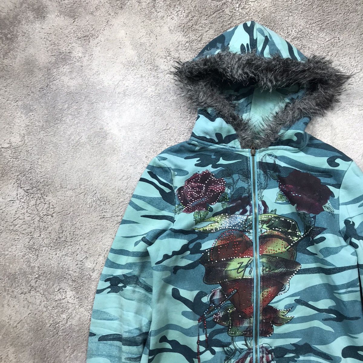 Vintage Y2K Camo Hoodie Jacket All Over Print Avant Garde Normcore M Size M / US 6-8 / IT 42-44 - 2 Thumbnail