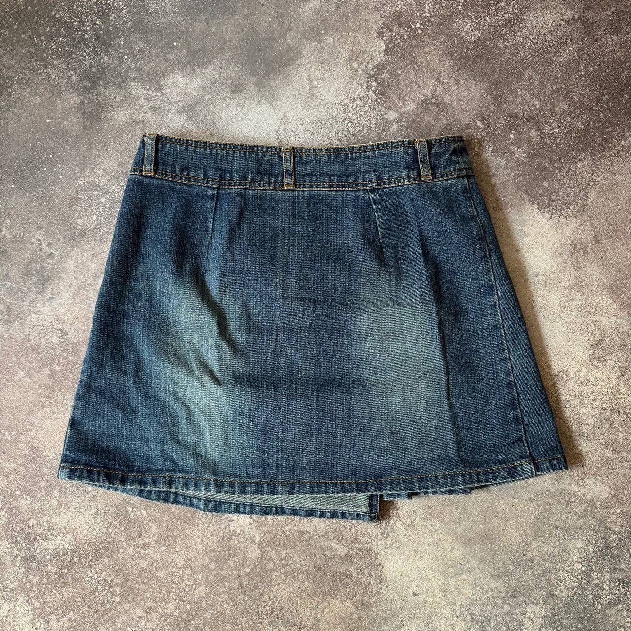 Hysteric Glamour Y2K Super Sexy Vintage Pleated Washed Denim Mini Skirt Size 28" / US 6 / IT 42 - 6 Thumbnail