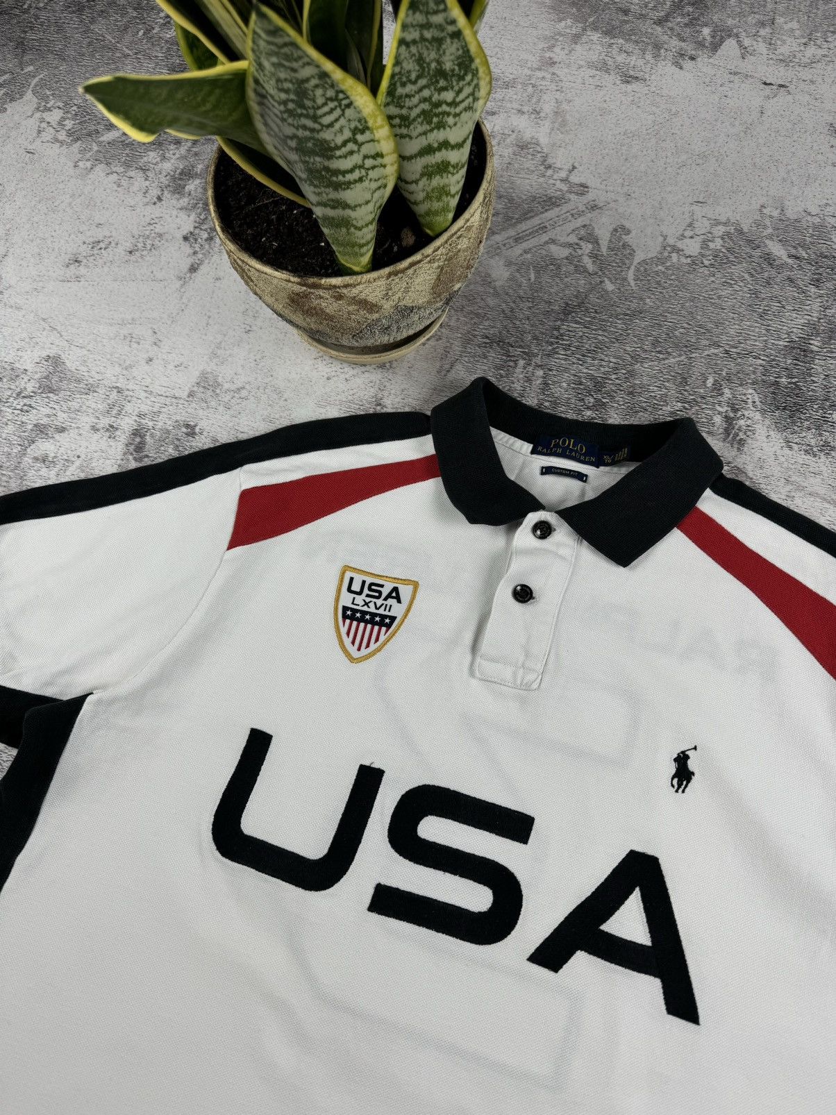 Polo Ralph Lauren Polo Ralph Lauren USA Hip Hop Rap Big Pony Y2K T Shirt Tee Size US XL / EU 56 / 4 - 7 Thumbnail