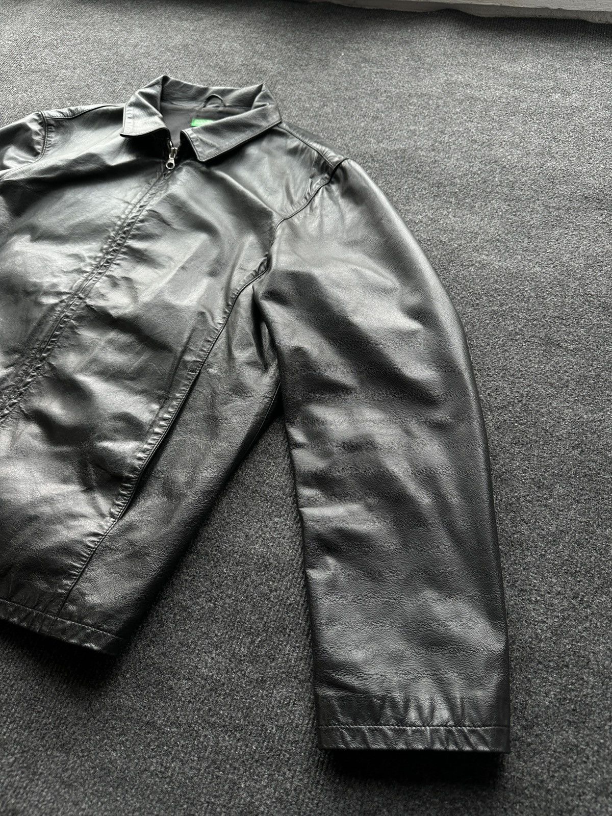 United Colors Of Benetton LUXURY MAFIA 🚨 BENETTON MEN LEATHER JACKET OLD MONEY MEN Size US M / EU 48-50 / 2 - 7 Thumbnail