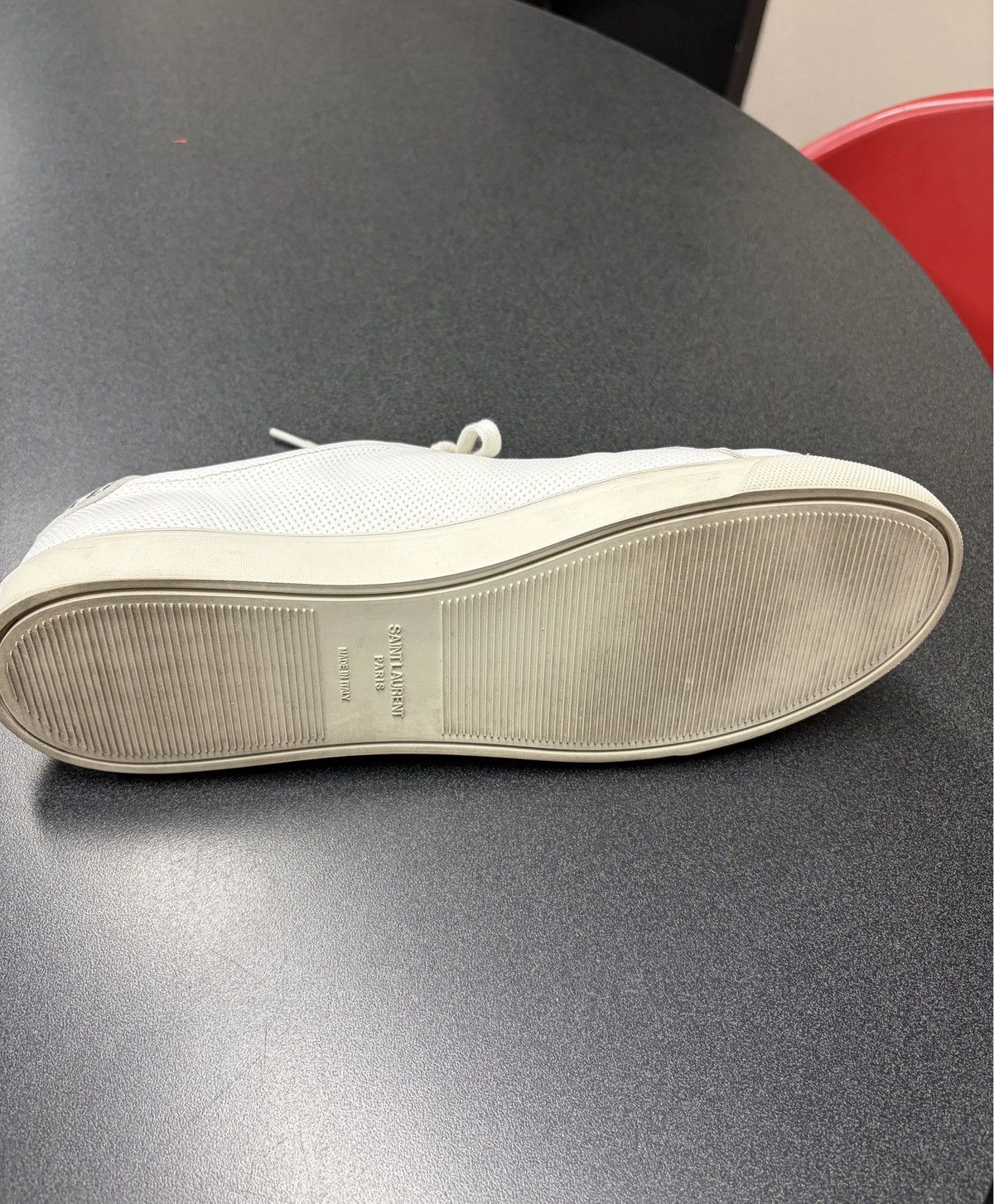 Saint Laurent Paris SAINT LAURENT YSL CLASSIC COURT SL/10 PERFORATED SNEAKERS Size US 11.5 / EU 44-45 - 5 Thumbnail