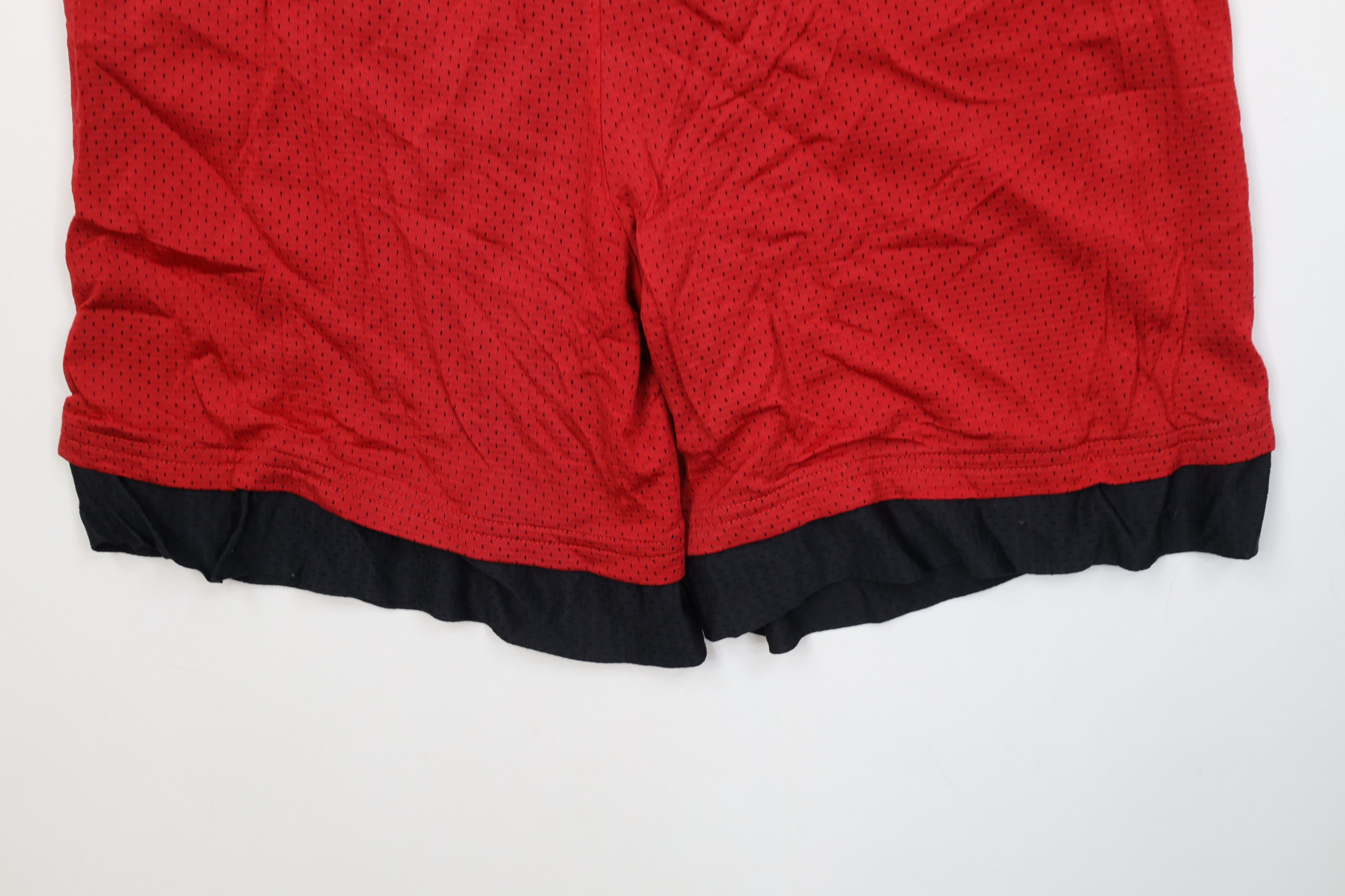Vintage Vintage 90s Streetwear Layered Mesh Above Knee Shorts Red Size US 32 / EU 48 - 9 Thumbnail