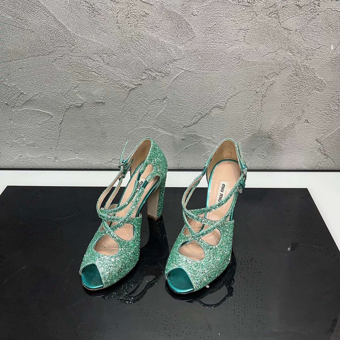 Miu Miu MIUMIU Sequin Heels 37 98 New Size US 6 / IT 36 - 2 Thumbnail