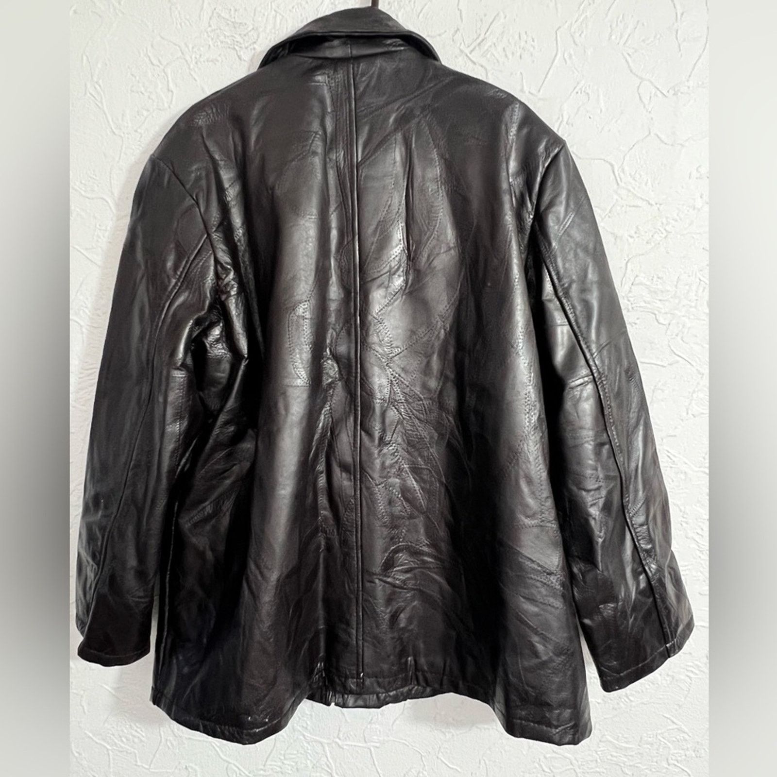 Vintage Maxam Leather Italian Mosaic Top Grain Lambskin Jacket 3XL Size US XXL / EU 58 / 5 - 2 Thumbnail