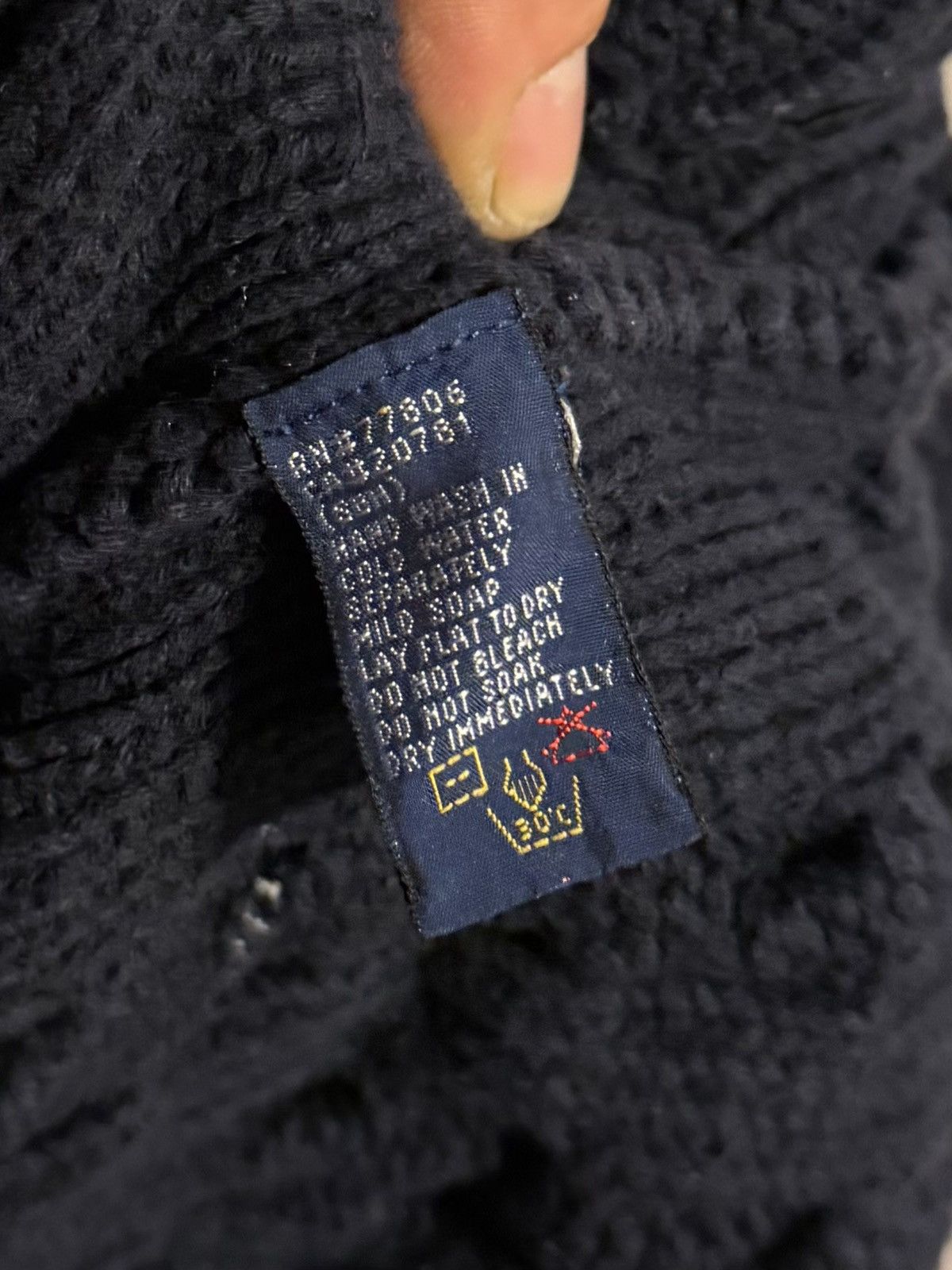 Tommy Hilfiger 90s y2k tommy hilfiger usa & uk flag cable knit sweater L Size US L / EU 52-54 / 3 - 5 Thumbnail