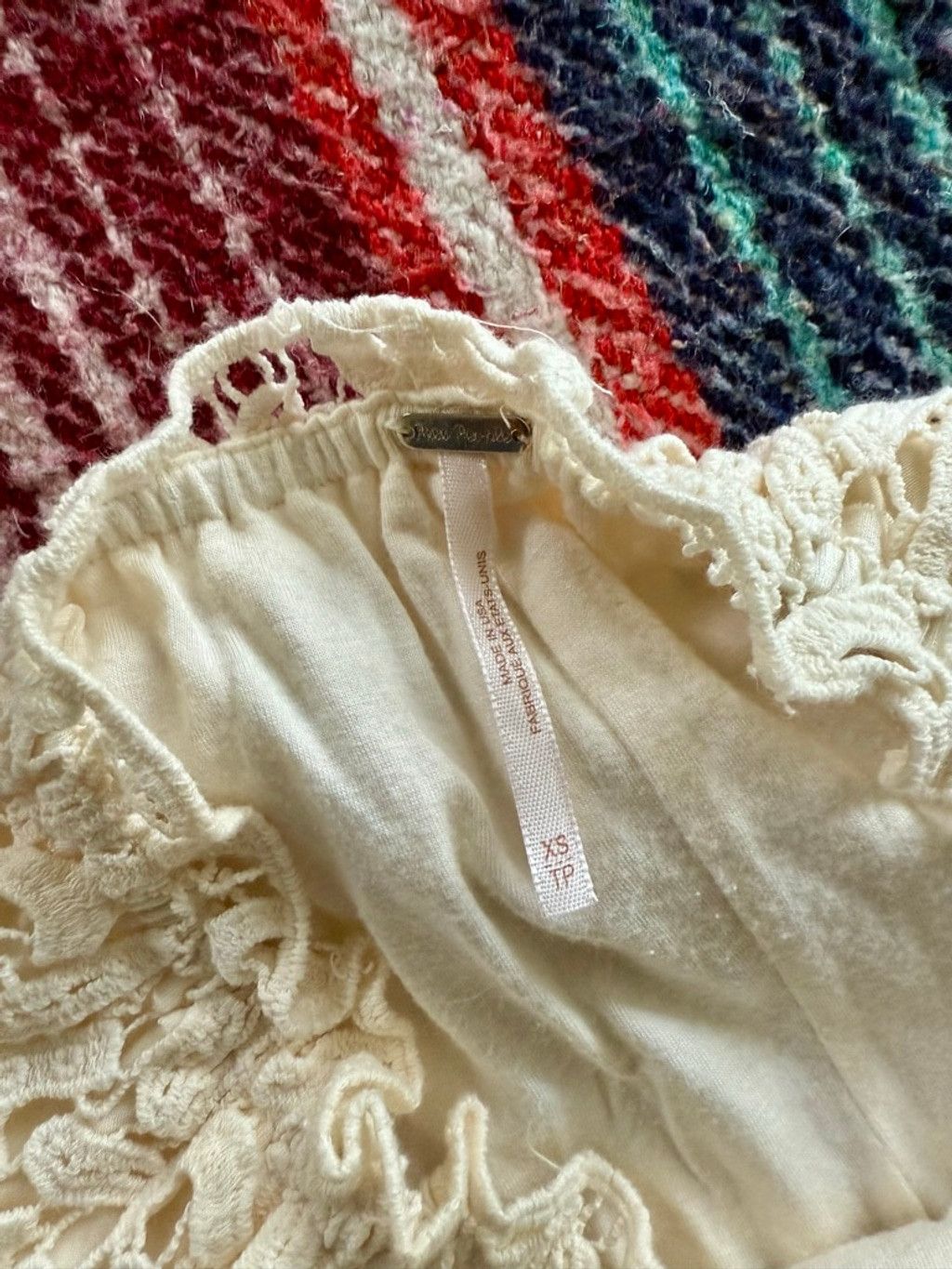 Free People Women's Free People Cream Lace Mini Skirt XS Size 25" / US 0 / IT 36 - 4 Thumbnail