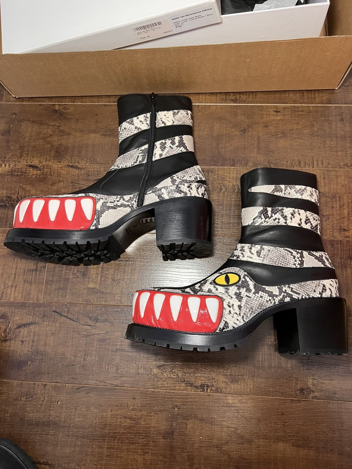 Walter Van Beirendonck Walter Van Beirendonck FW23 Viper Heel Boots Size US 12 / EU 45 - 13 Thumbnail