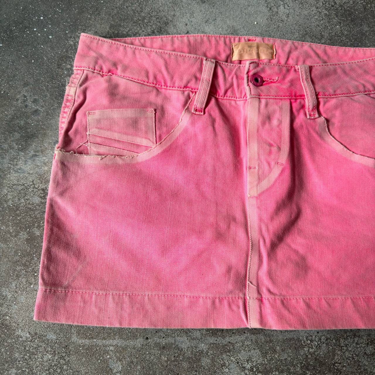 Diesel Y2K Diesel Vintage Pink Washed Mini Skirt Size 28" / US 6 / IT 42 - 3 Thumbnail