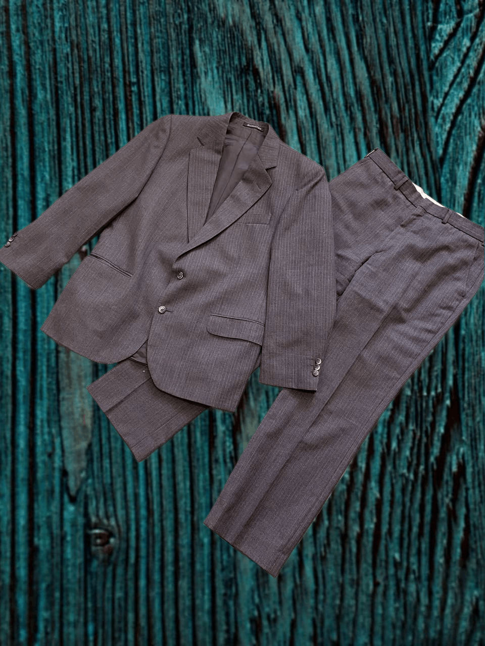 Vintage Luxury Classic Gray Suit Burberrys Y2K