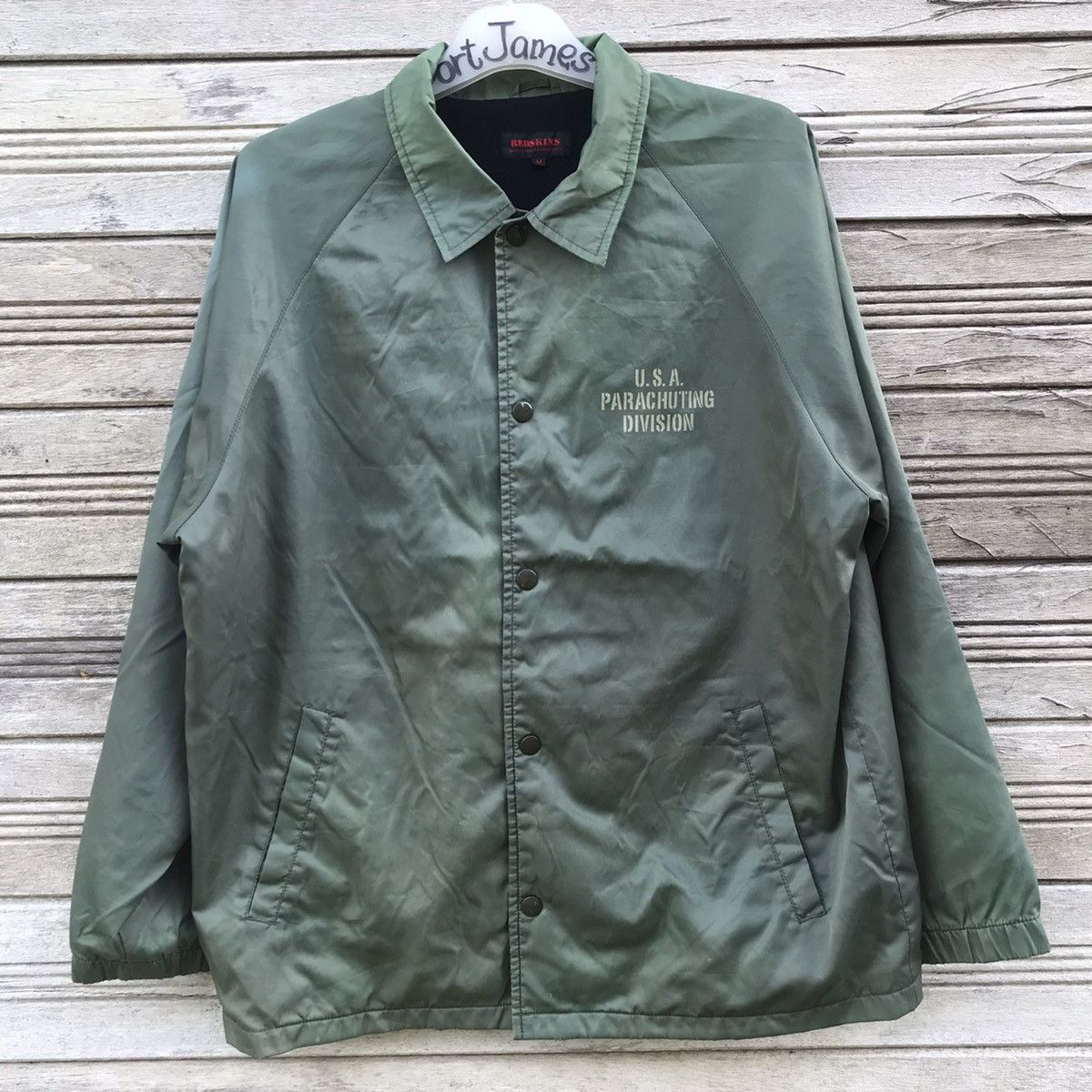 Vintage redskins ‘Parachuting Division’ Faded Coach Jacket
