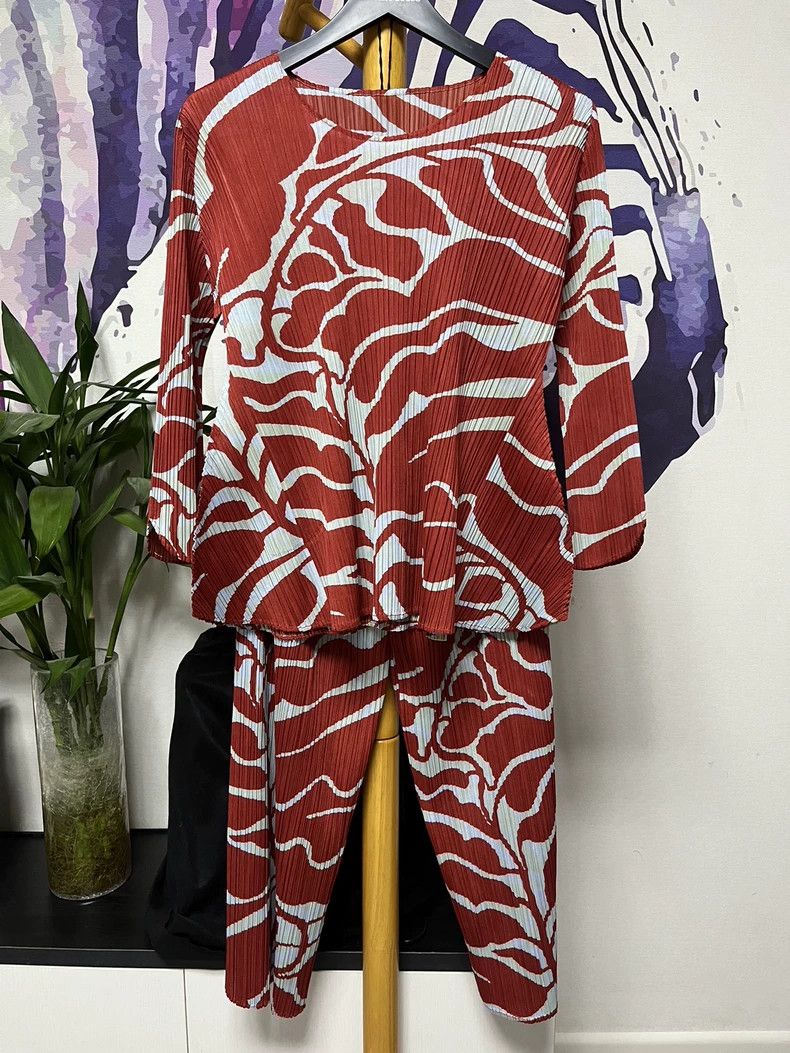 Issey Miyake Issey Miyake Patterned Top and Pants Set - dmc Size US M / EU 48-50 / 2 - 1 Thumbnail