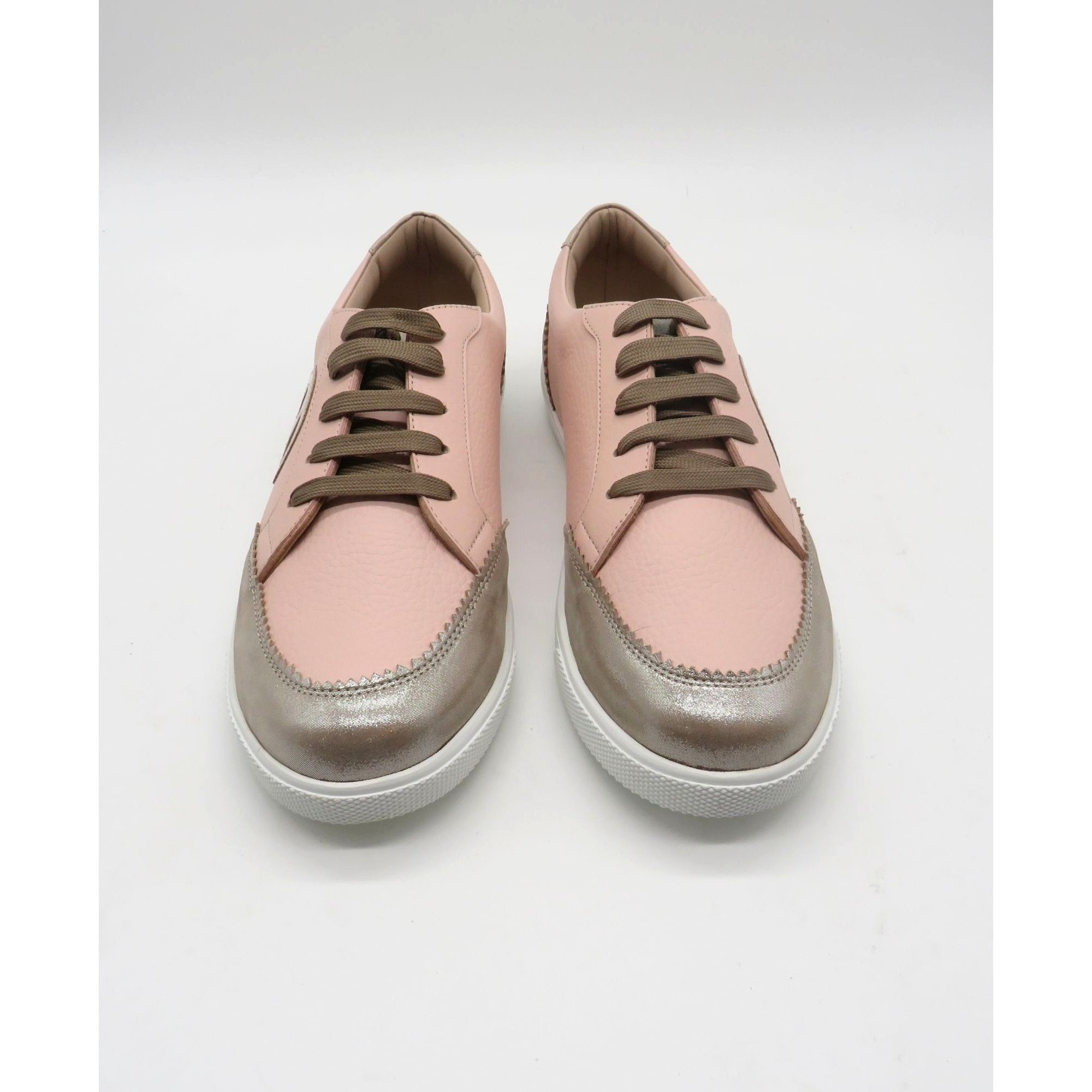 Other Elephantito Girls Pink European Leather Sneakers US 5 Peace Size US 5 / IT 35 - 3 Thumbnail