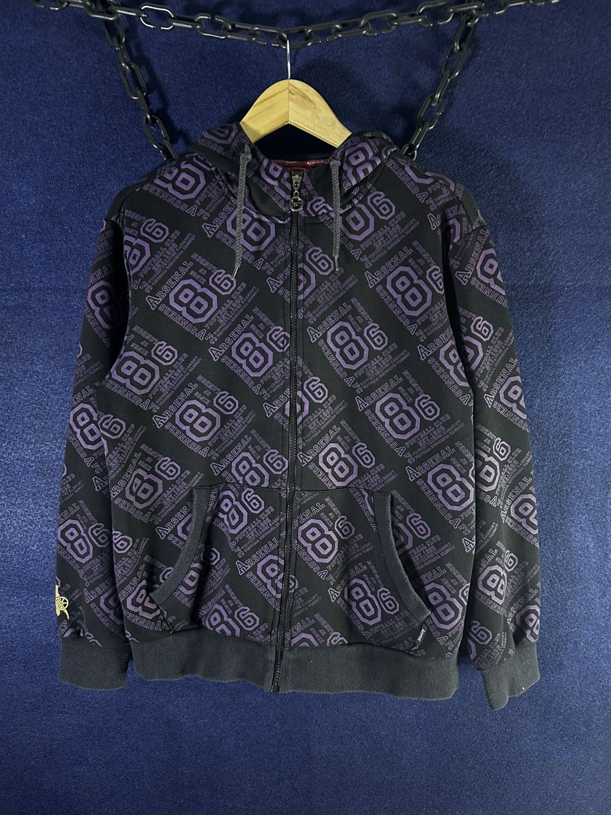 Nike Crazy Rare!!! Y2K Official Arsenal AOP Ziphoodie Size US M / EU 48-50 / 2 - 5 Thumbnail