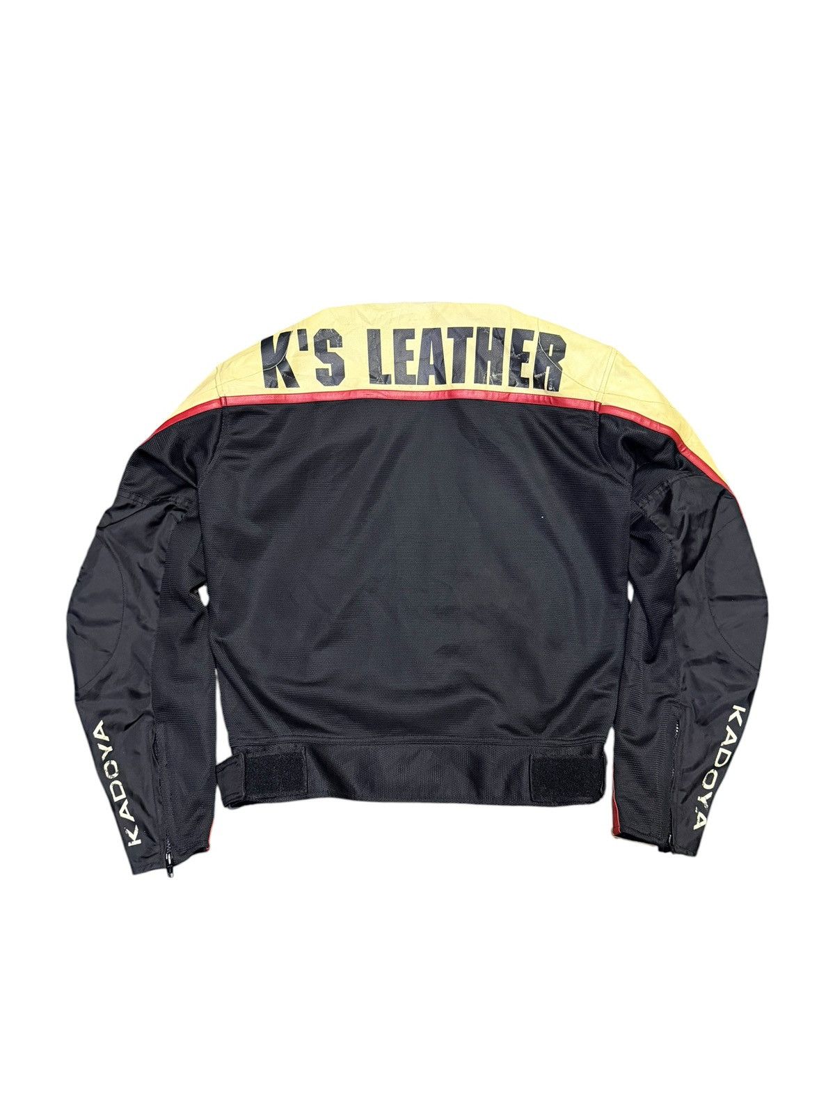 Kadoya Kadoya Black Horse Racing Team Half Leather Biker Jacket Size US L / EU 52-54 / 3 - 8 Thumbnail