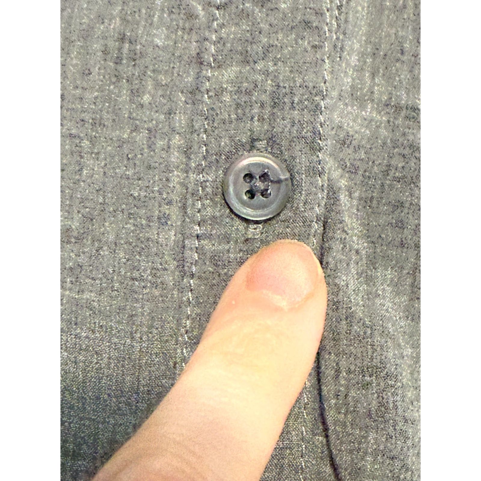 J. Jill VINTAGE: No J.Jill Shirt Women's L Gray Long Sleeve Button-Up Lightweight Casual Regular Mens? Size L / US 10 / IT 46 - 5 Thumbnail
