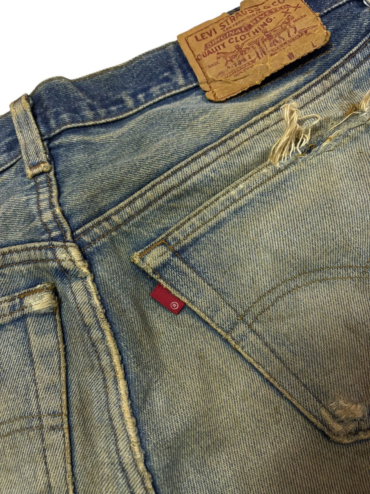 Levi's Vtg 70s Levis 501 Raw Mud Wash Distressed Jeans Size US 31 - 6 Thumbnail