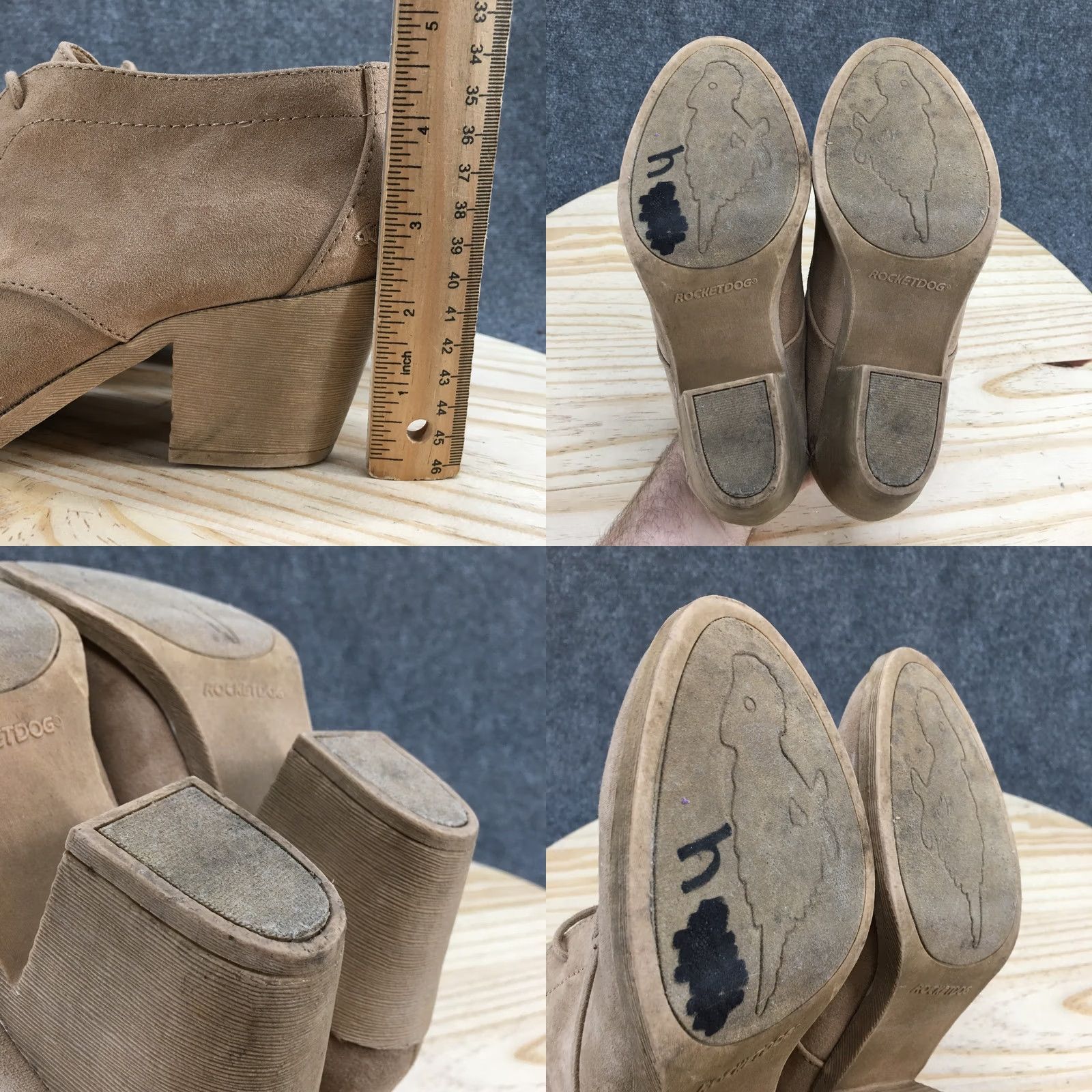 Vintage Rocket Dog Sam Coast Boots Womens 8 Brown Fabric Ankle Bootie Lace Up Casual Bootie Shoes Womens Boots Brown Fabric Leather-Like Upper Size US 8 / IT 38 - 9 Thumbnail