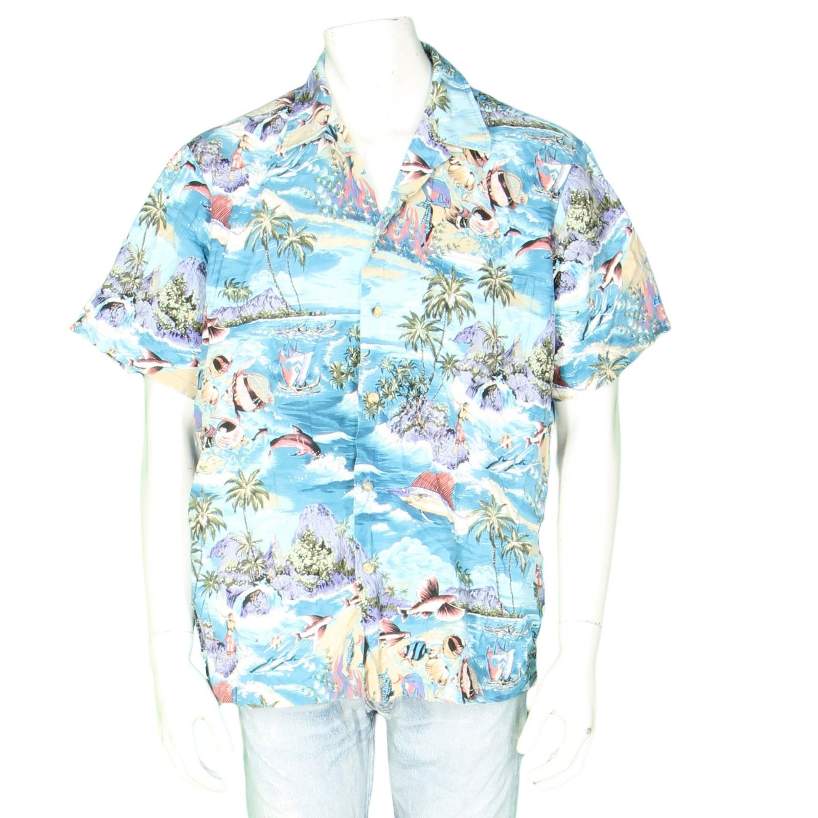 Other Vintage RJC Compaq Scene Spear Fishing Fish Hawaiian Shirt Size US XL / EU 56 / 4 - 1 Thumbnail