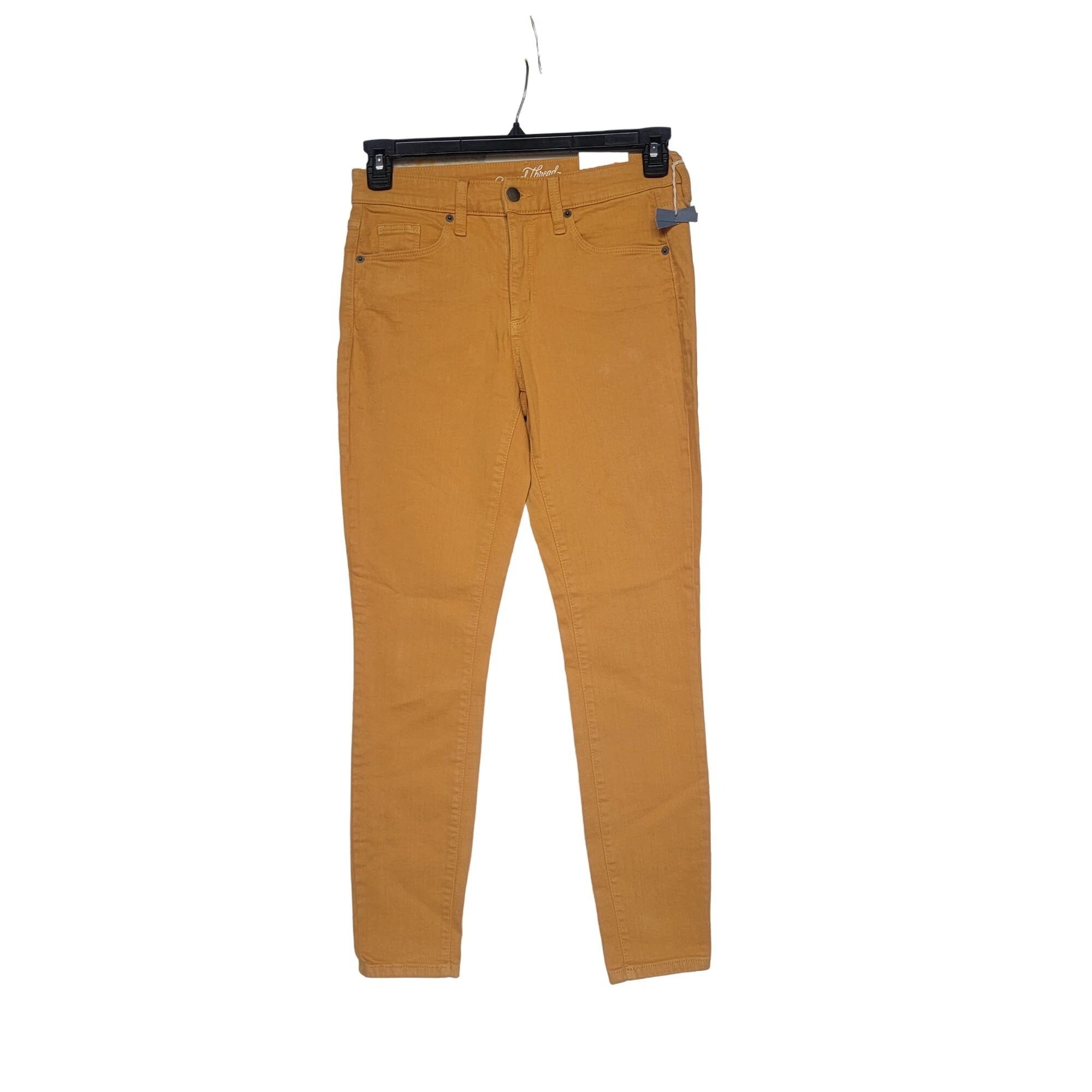 Other ⭐High Rise Skinny Jeans Mustard Stretch Size 2/26 Reg Women Size 30" / US 8 / IT 44 - 3 Thumbnail